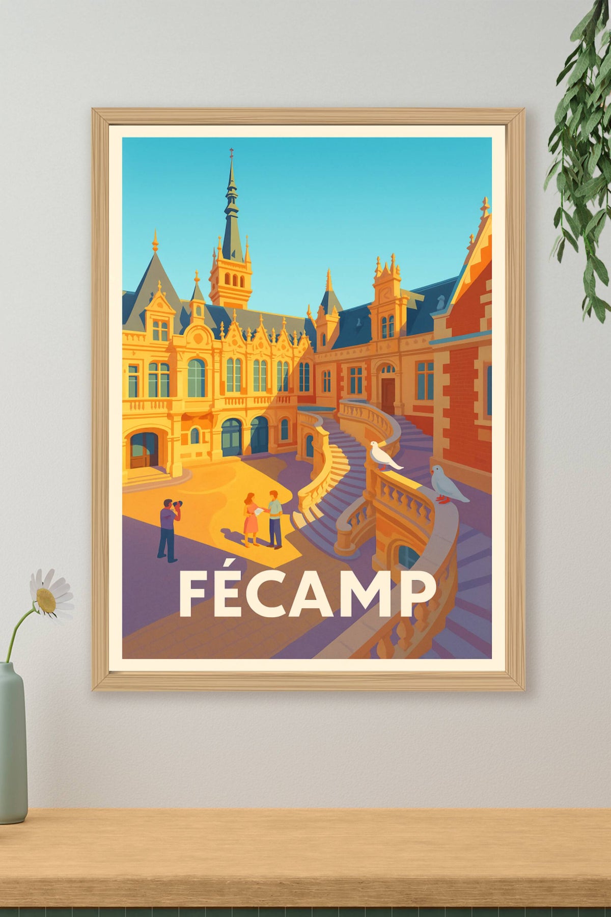 Affiche Fécamp — Charme et élégance normande · poster d'art de Fécamp
