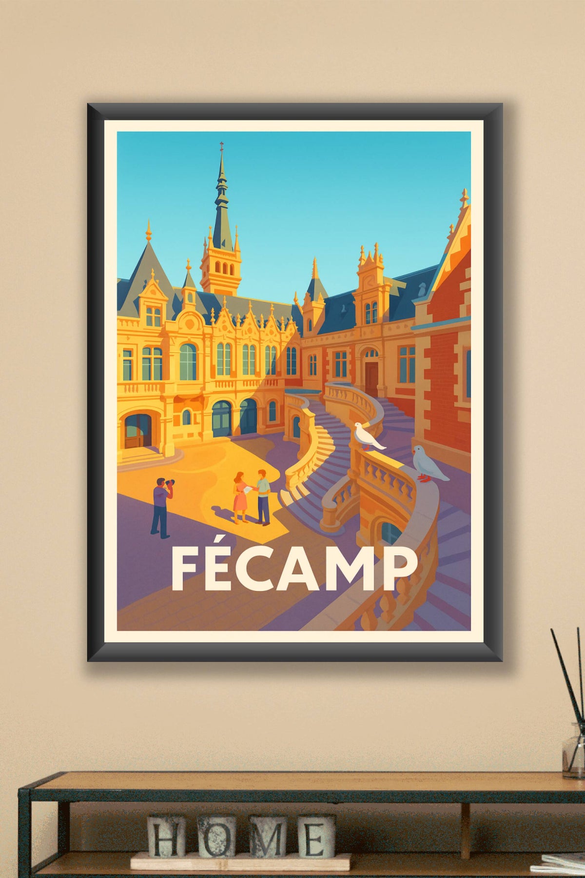 Affiche Fécamp — Charme et élégance normande · poster d'art de Fécamp