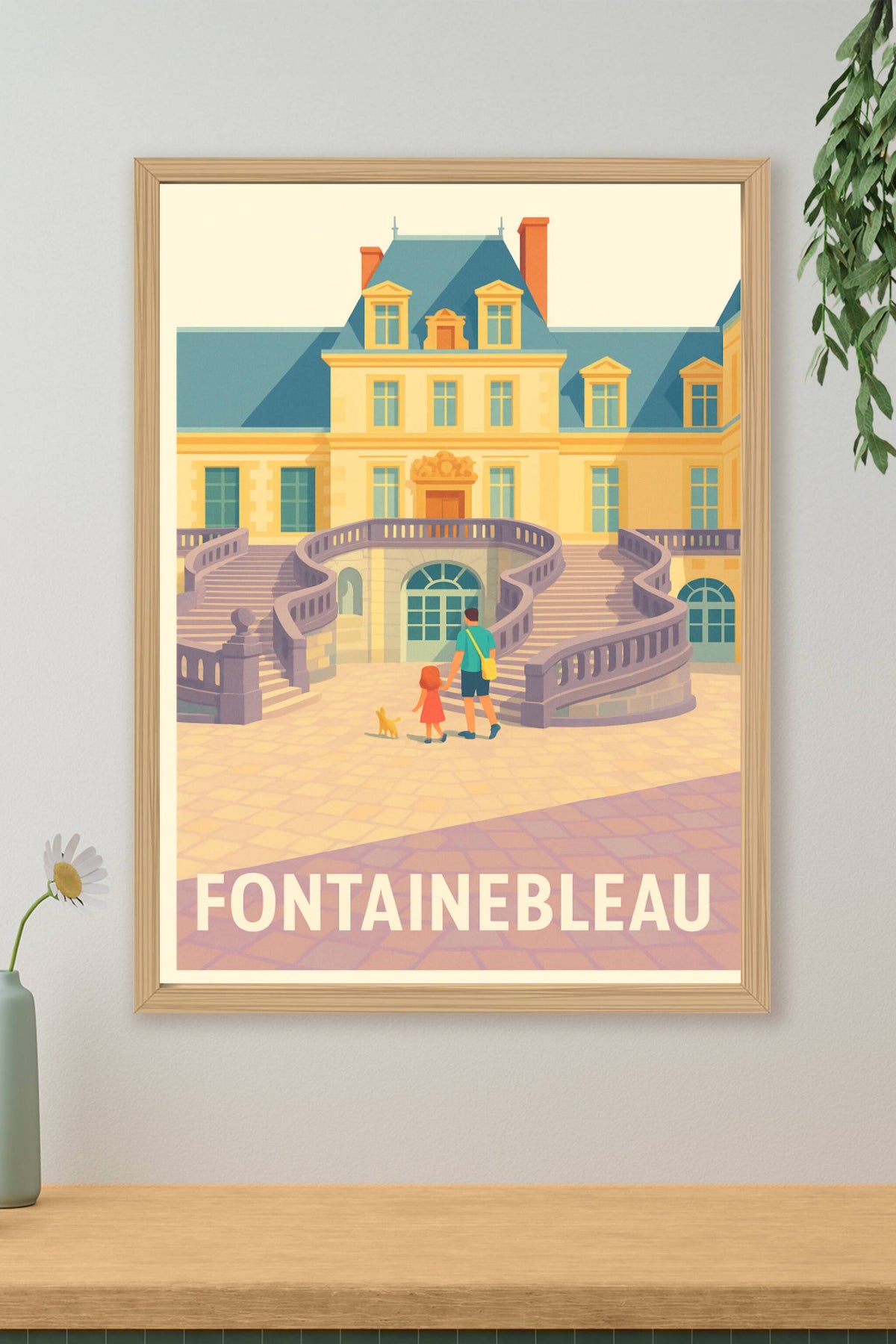 Affiche Fontainebleau — L'élégance historique à portée de main · poster d'art de Fontainebleau