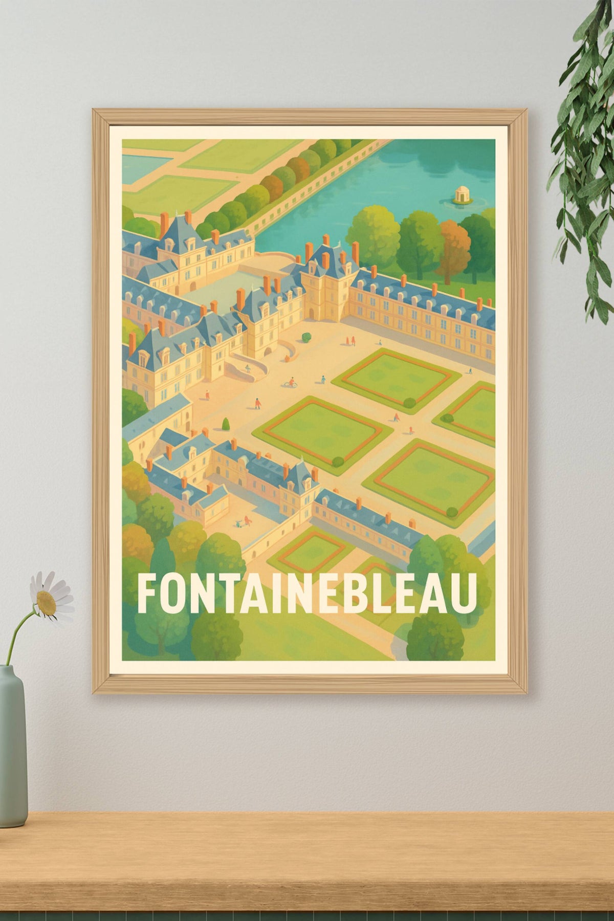 Affiche Fontainebleau — Élégance et histoire à portée de main · poster d'art de Fontainebleau
