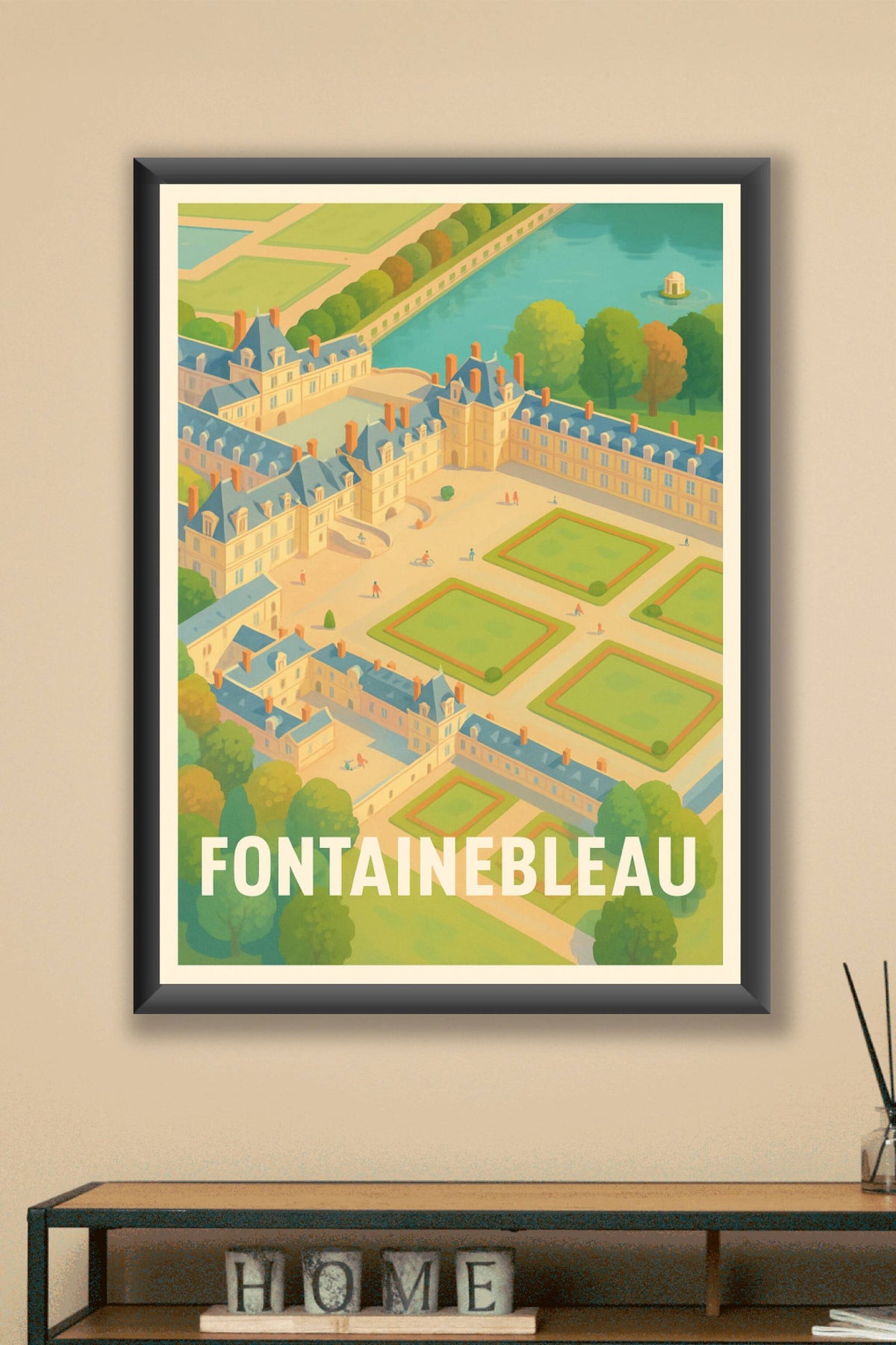 Affiche Fontainebleau — Élégance et histoire à portée de main · poster d'art de Fontainebleau
