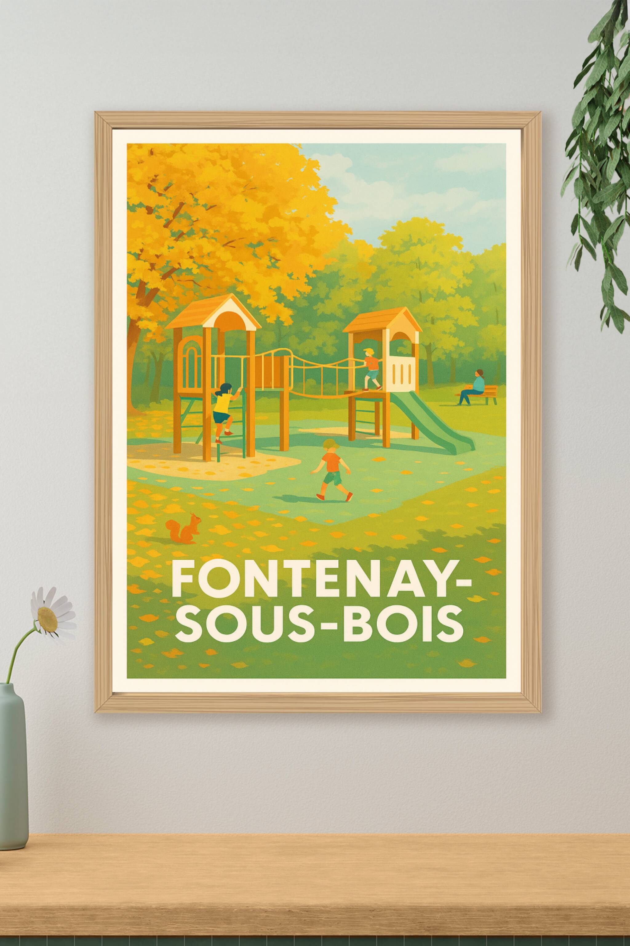 Affiche Fontenay-sous-Bois - Douceur d'automne au parc de jeux