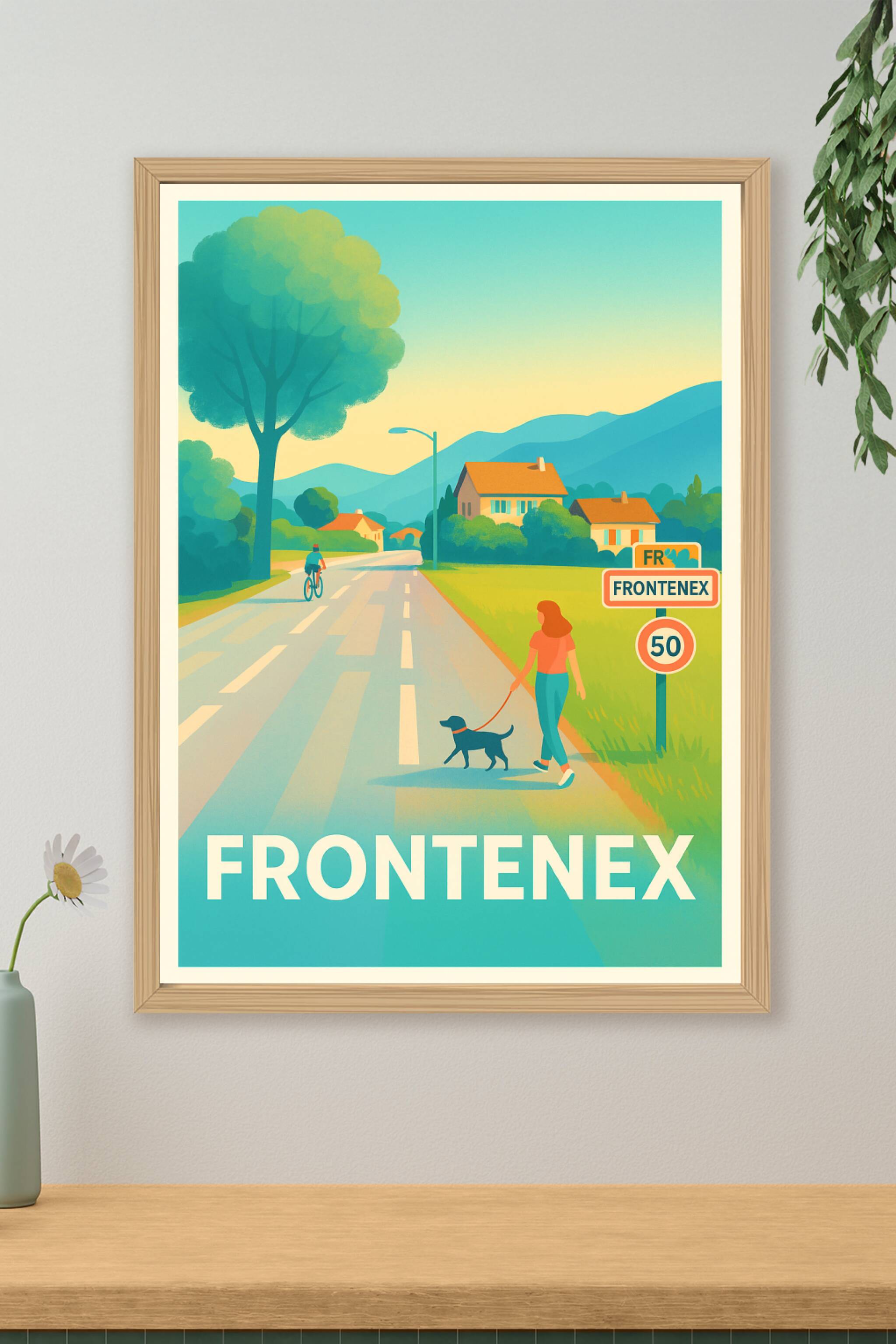 Affiche Frontenex - Promenade paisible entre nature et village