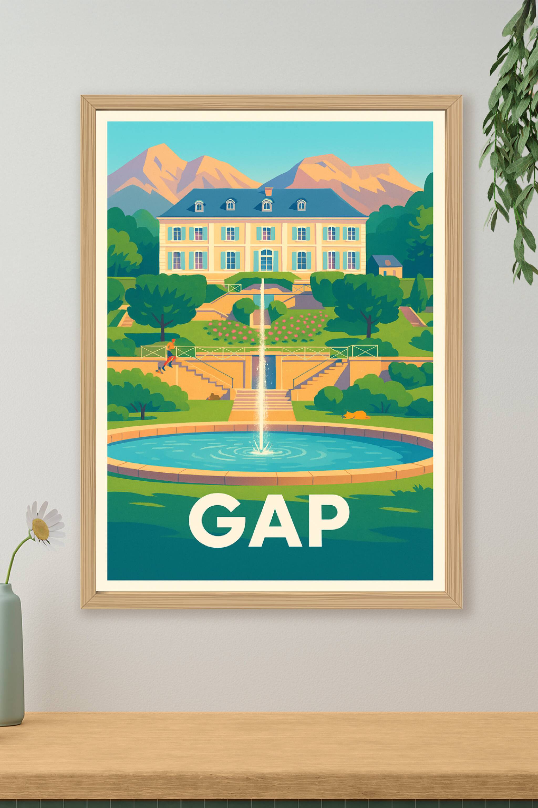 Affiche Gap - Élégance et sérénité en Haute-Alpes