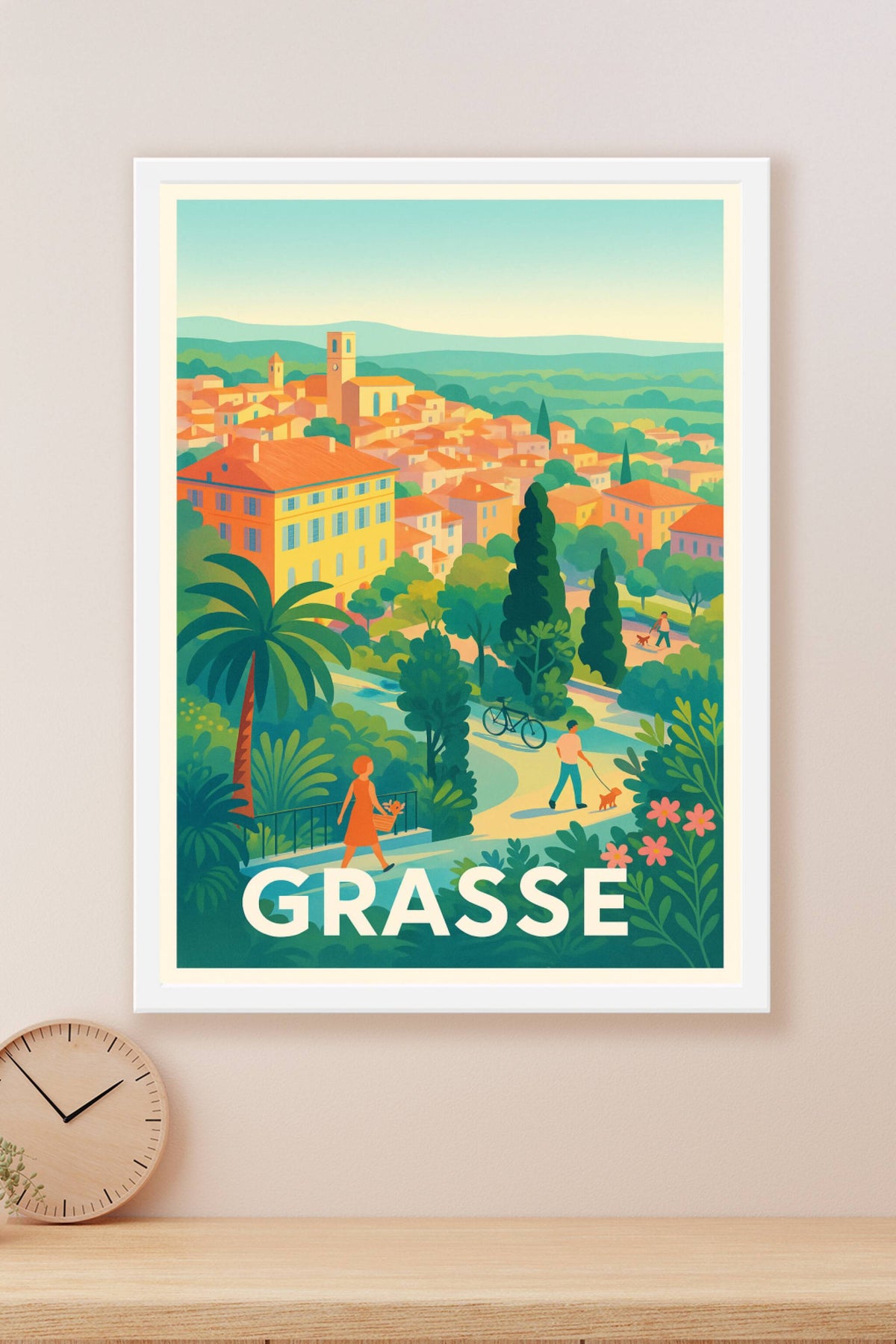 Affiche Grasse — Charme et sérénité en Provence · poster d'art de Grasse