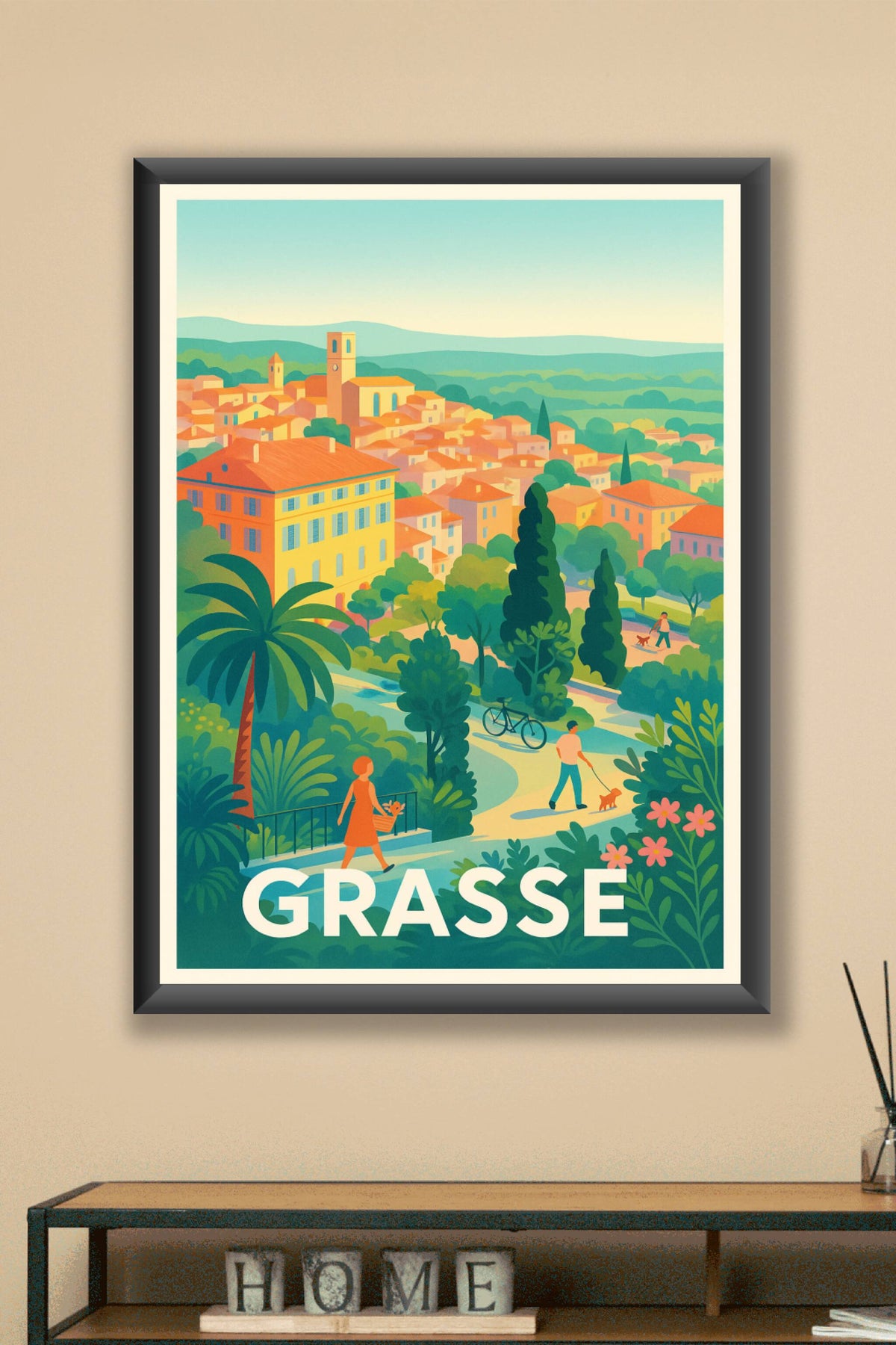 Affiche Grasse — Charme et sérénité en Provence · poster d'art de Grasse