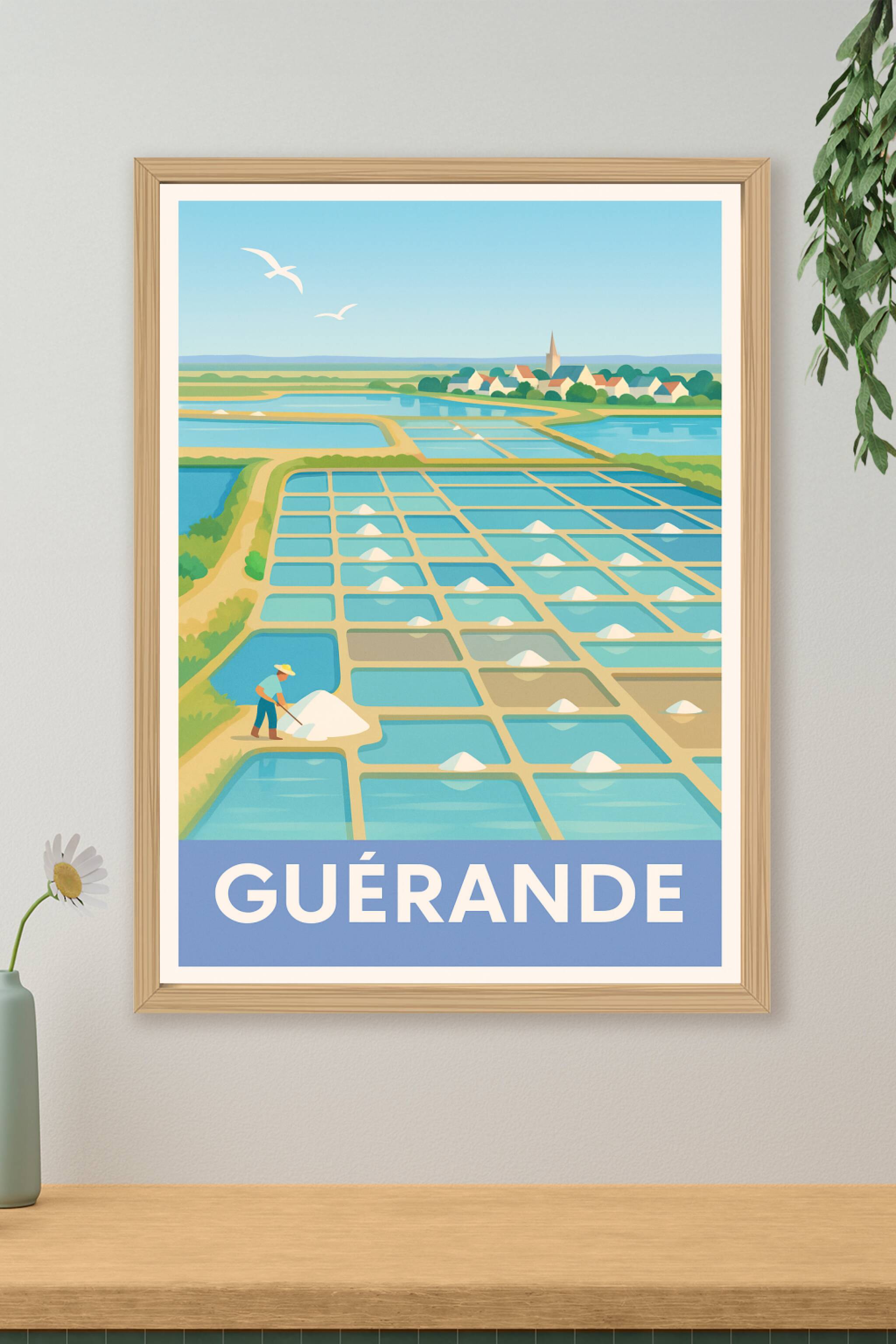 Affiche Guérande - Charme et tradition des marais salants