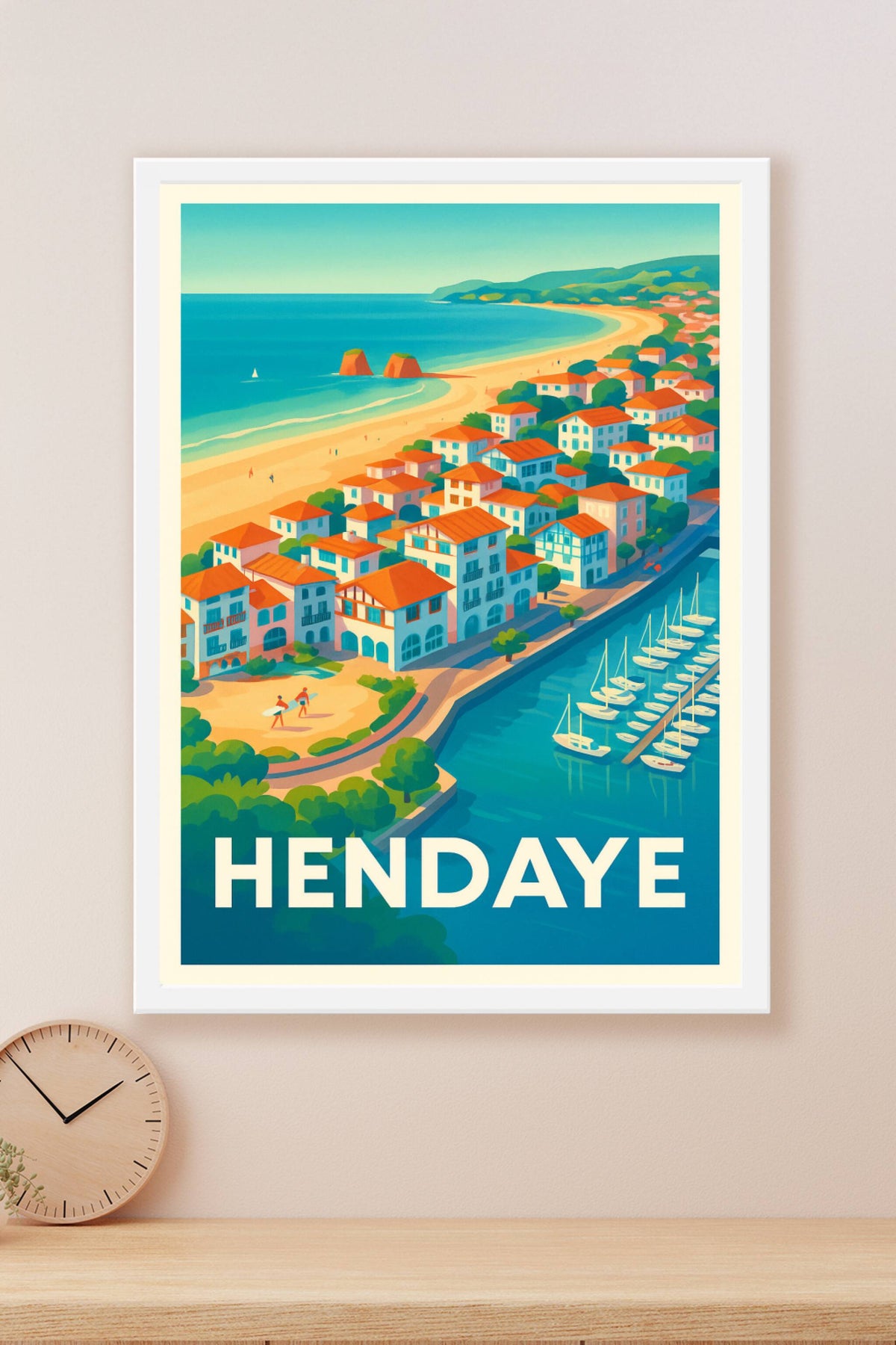 Affiche Hendaye — L'élégance côtière du Pays basque · poster d'art de Hendaye