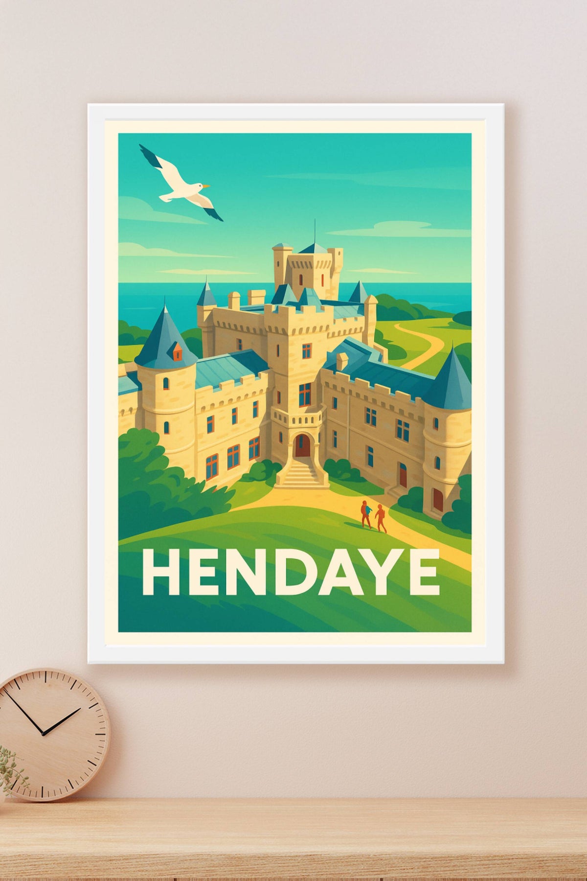 Affiche Hendaye — Élégance et Sérénité au Château d'Abbadie · poster d'art de Hendaye