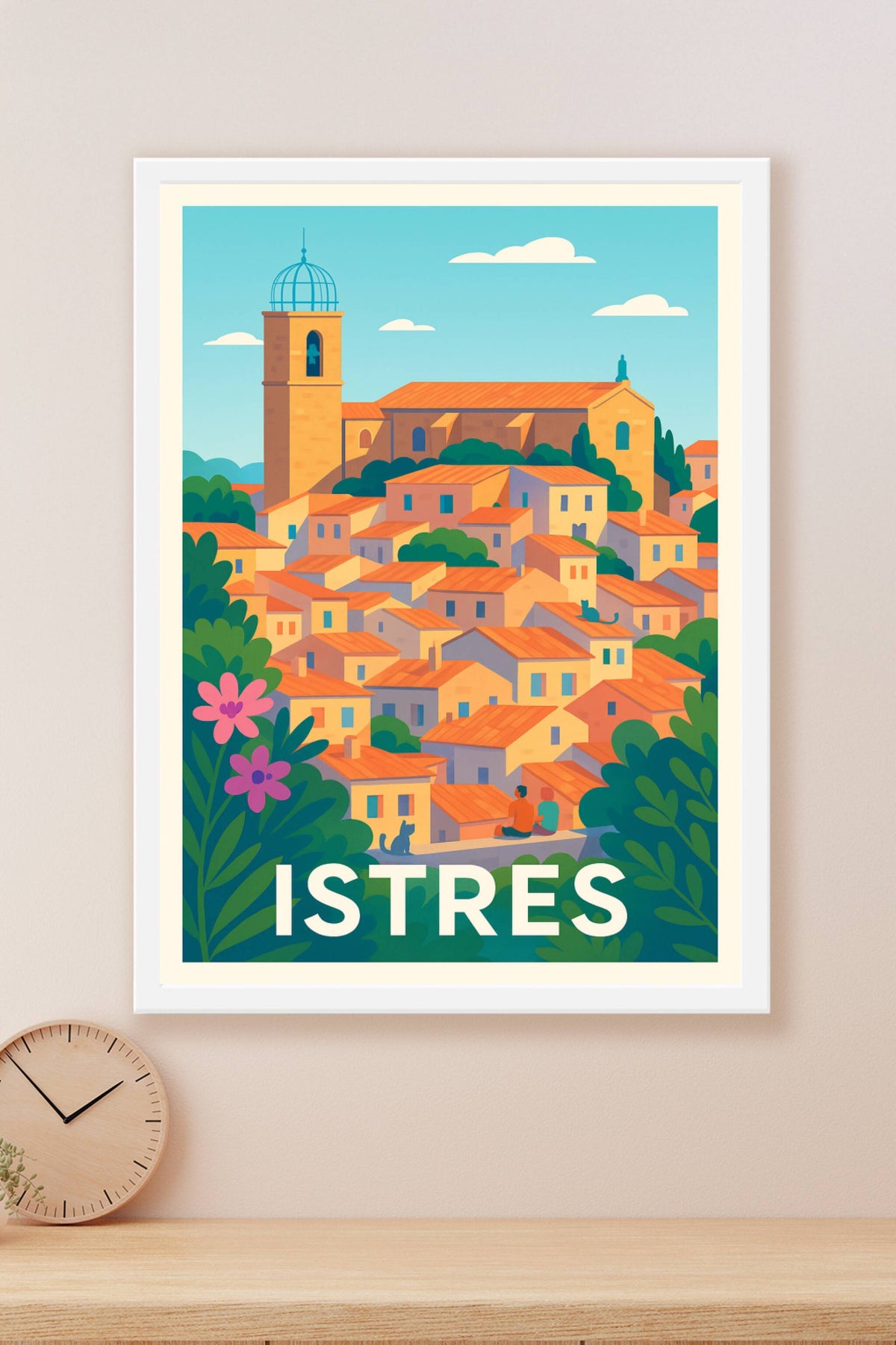 Affiche Istres — Charme provençal au soleil couchant · poster d'art de Istres