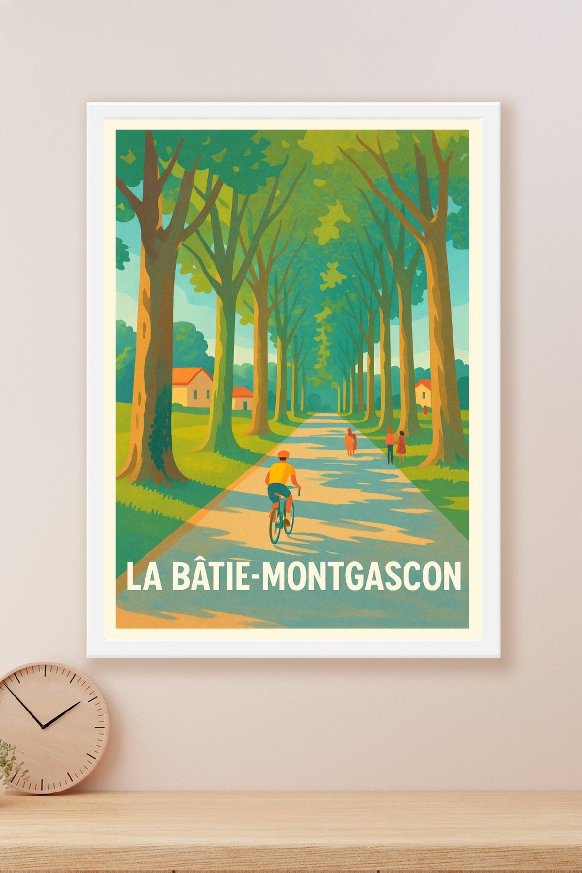 Affiche La Bâtie-Montgascon — L'évasion en pleine nature · poster d'art de La Bâtie-Montgascon