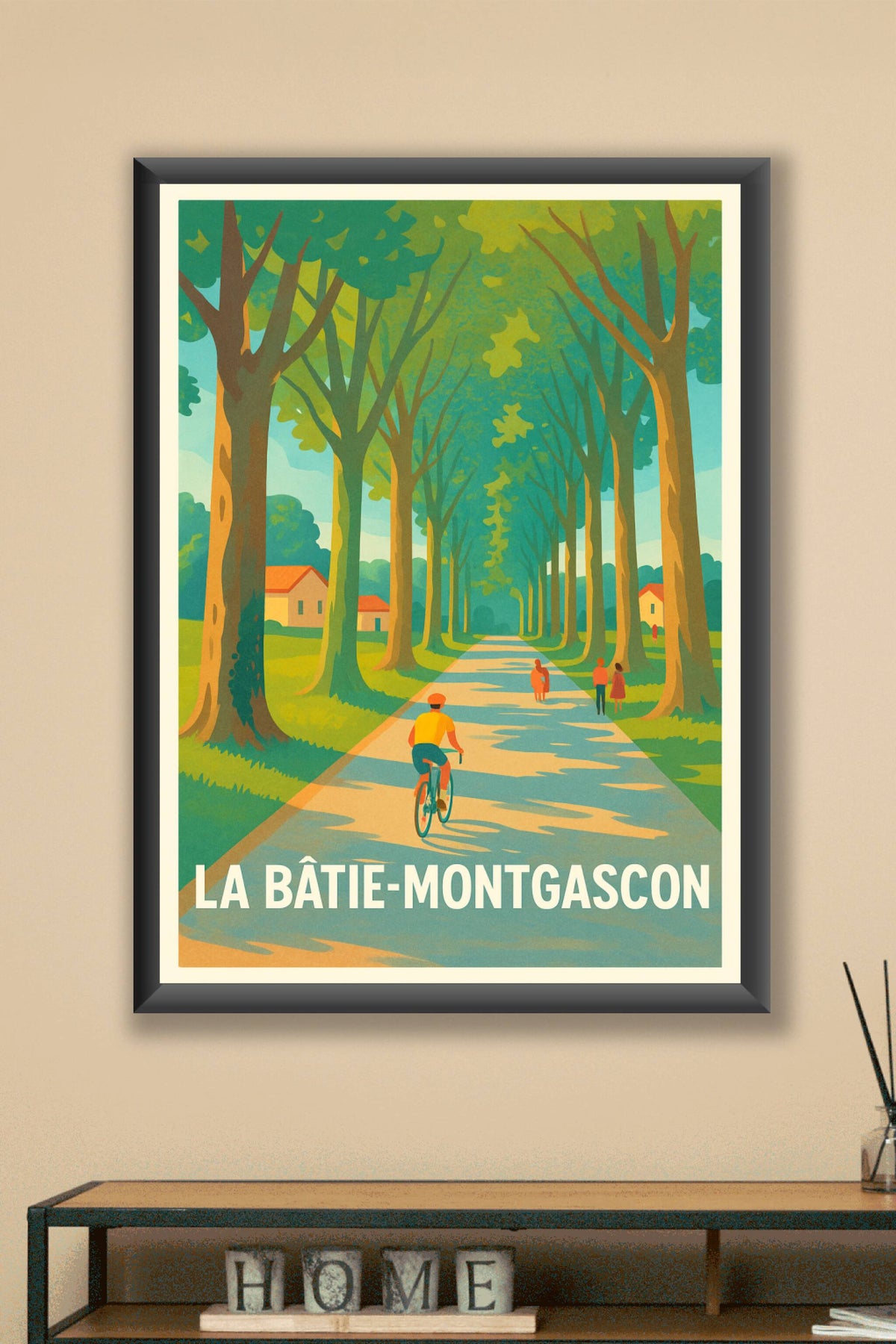 Affiche La Bâtie-Montgascon — L'évasion en pleine nature · poster d'art de La Bâtie-Montgascon