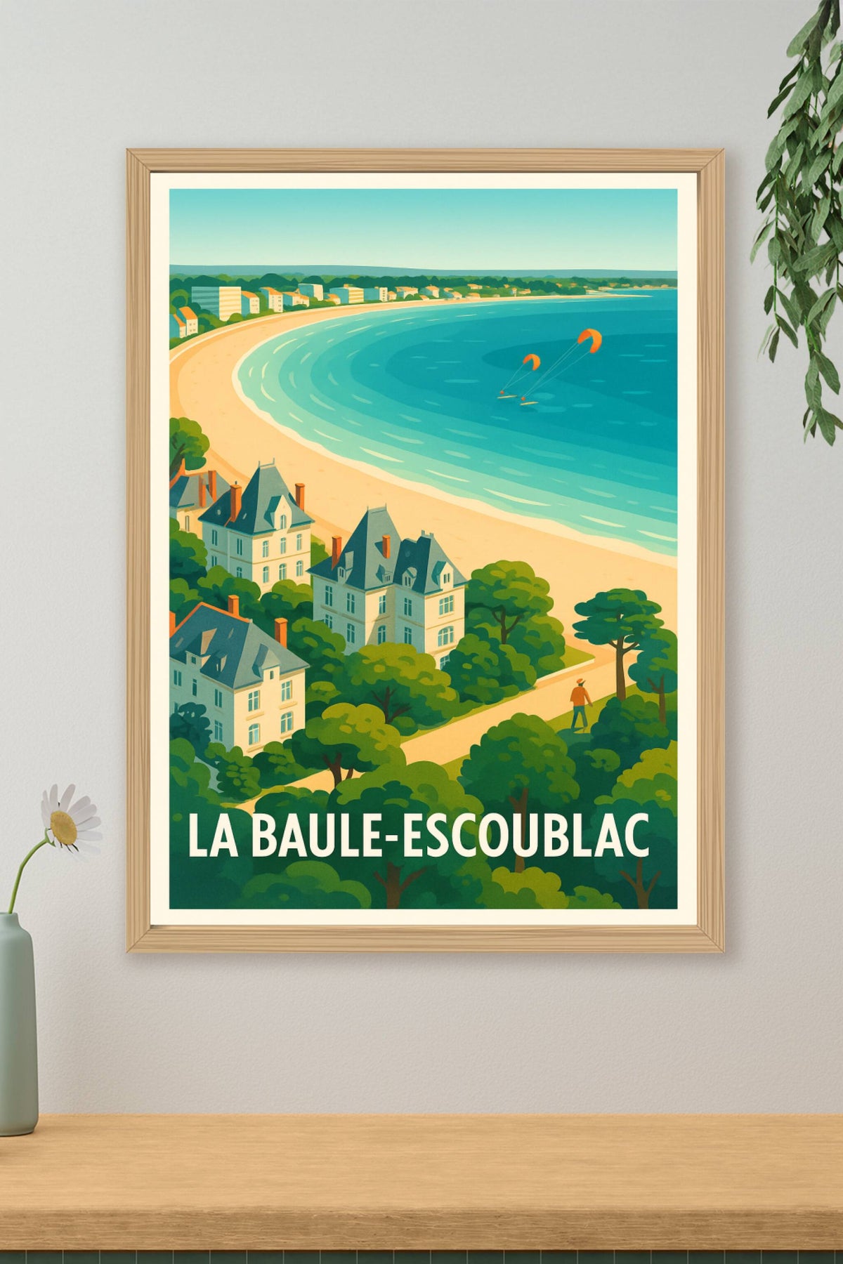 Affiche La Baule-Escoublac — Élégance et sérénité en bord de mer · poster d'art de La Baule-Escoublac