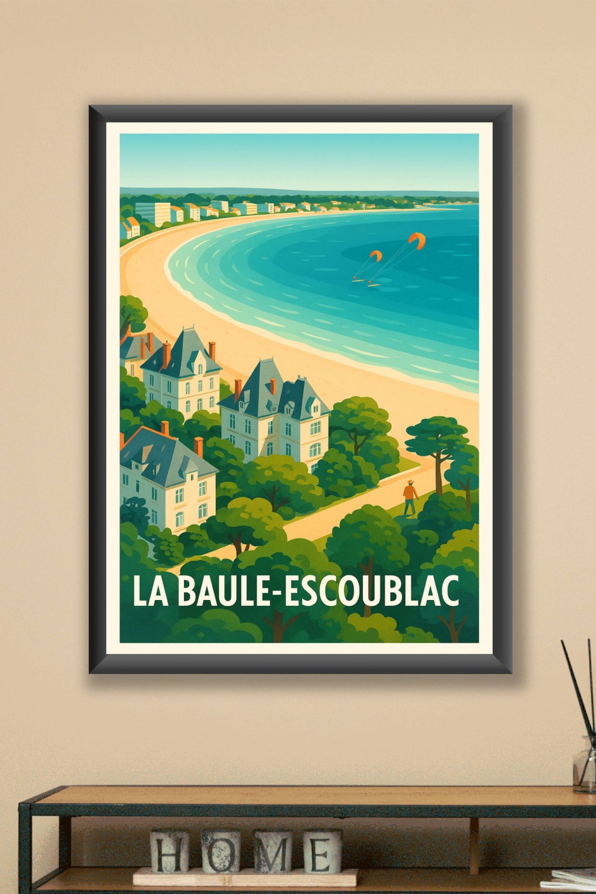 Affiche La Baule-Escoublac — Élégance et sérénité en bord de mer · poster d'art de La Baule-Escoublac