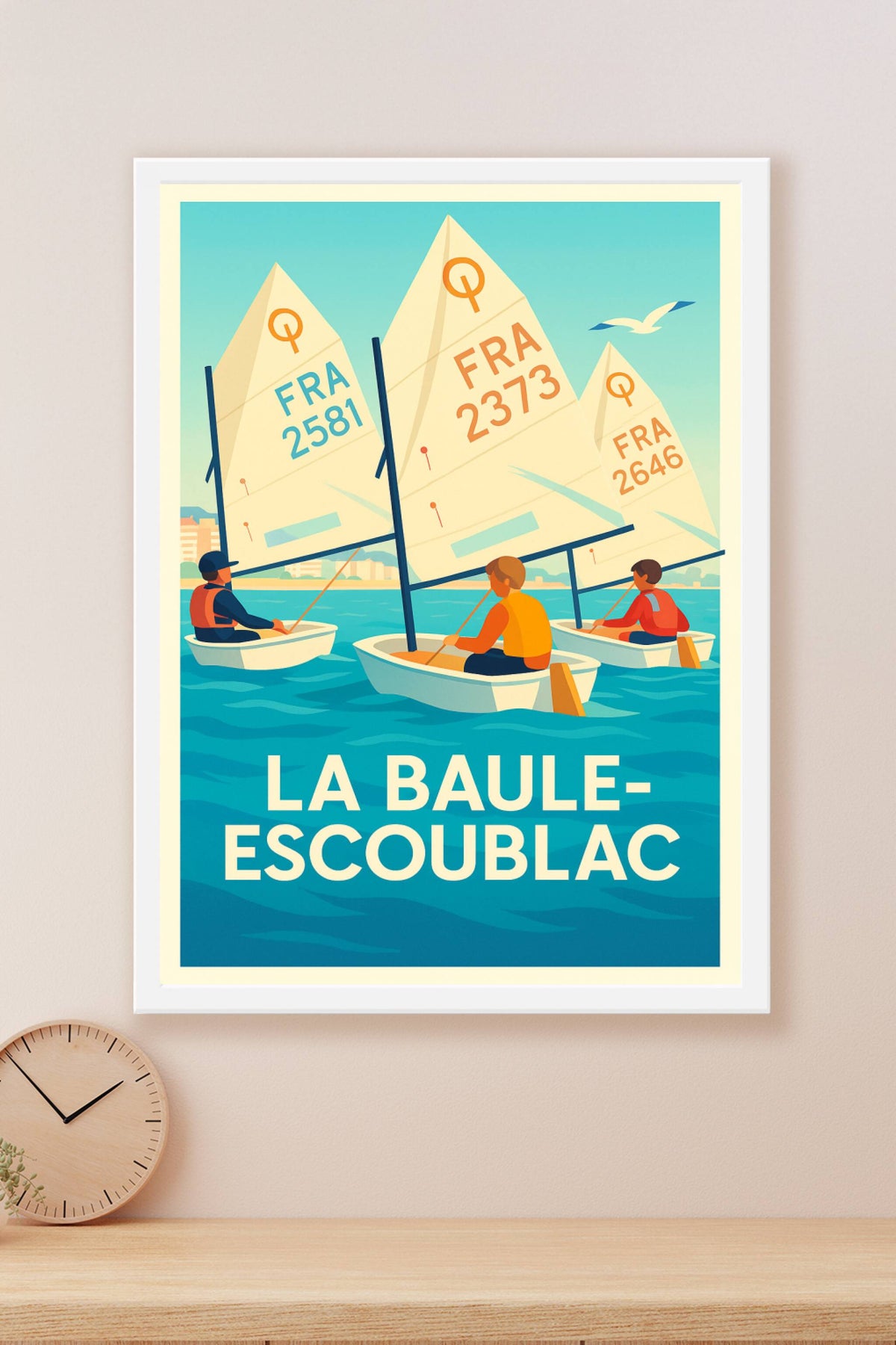 Affiche La Baule-Escoublac — Voile et douceur maritime · poster d'art de La Baule-Escoublac