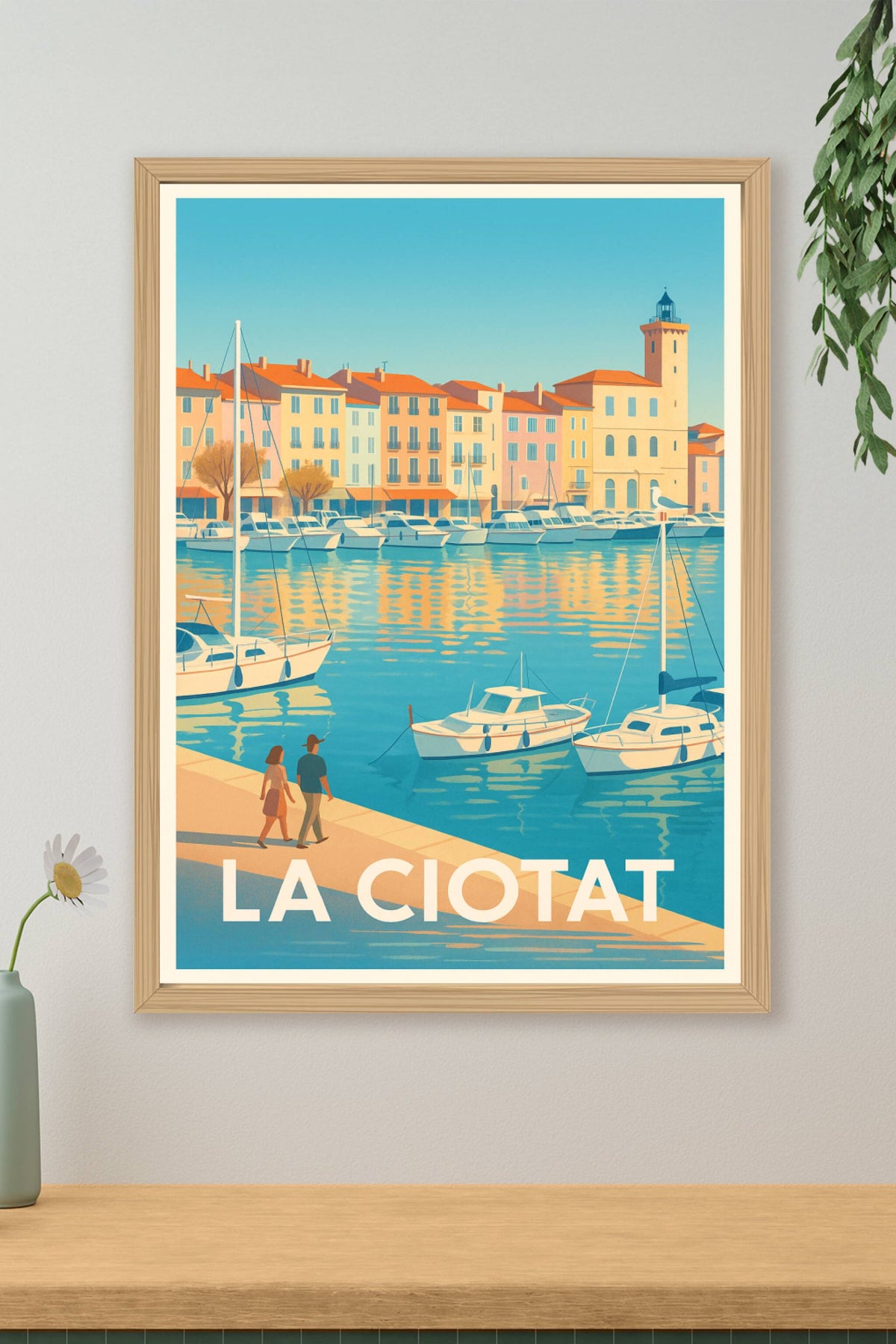 Affiche La Ciotat — Évasion en bord de mer azur · poster d'art de La Ciotat
