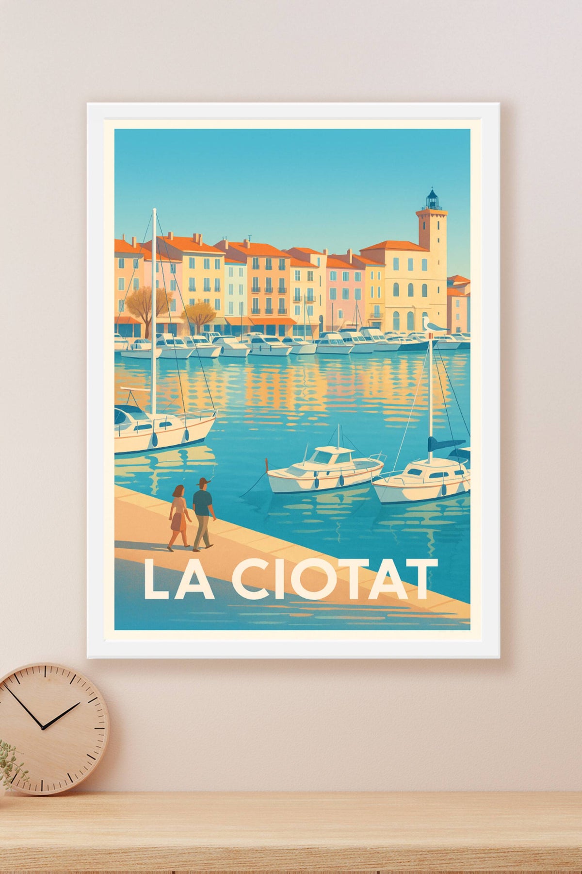 Affiche La Ciotat — Évasion en bord de mer azur · poster d'art de La Ciotat