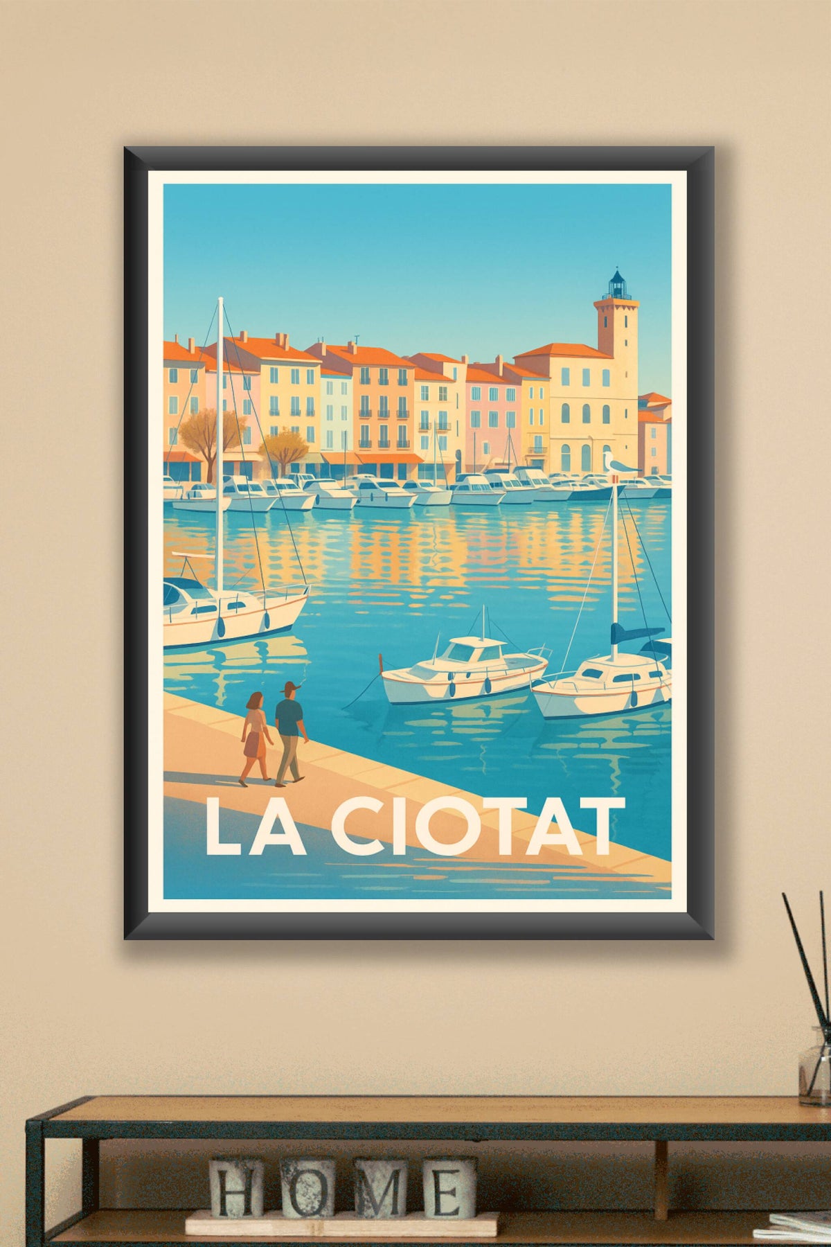 Affiche La Ciotat — Évasion en bord de mer azur · poster d'art de La Ciotat