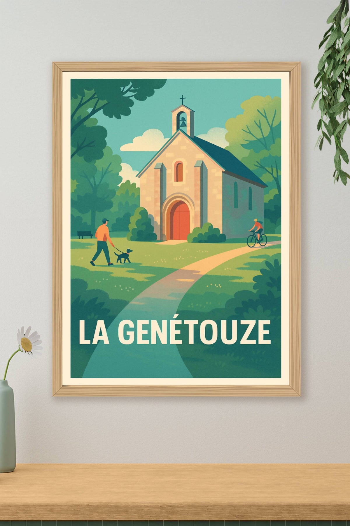 Affiche La Genétouze — charme et sérénité au cœur de la nature · poster d'art de La Genétouze