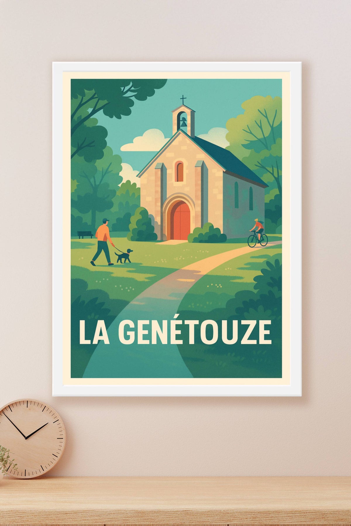 Affiche La Genétouze — charme et sérénité au cœur de la nature · poster d'art de La Genétouze