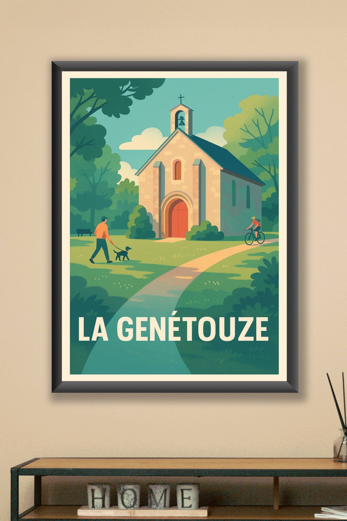 Affiche La Genétouze — charme et sérénité au cœur de la nature · poster d'art de La Genétouze