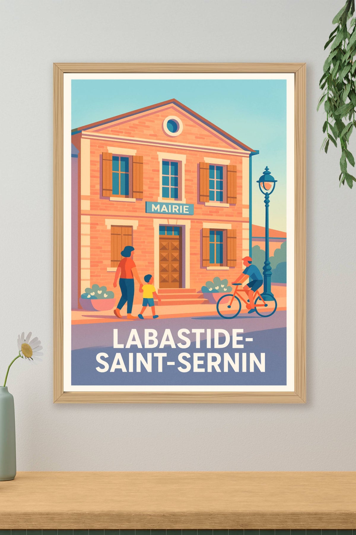 Affiche Labastide-Saint-Sernin — Charme et sérénité de la mairie · poster d'art de Labastide-Saint-Sernin