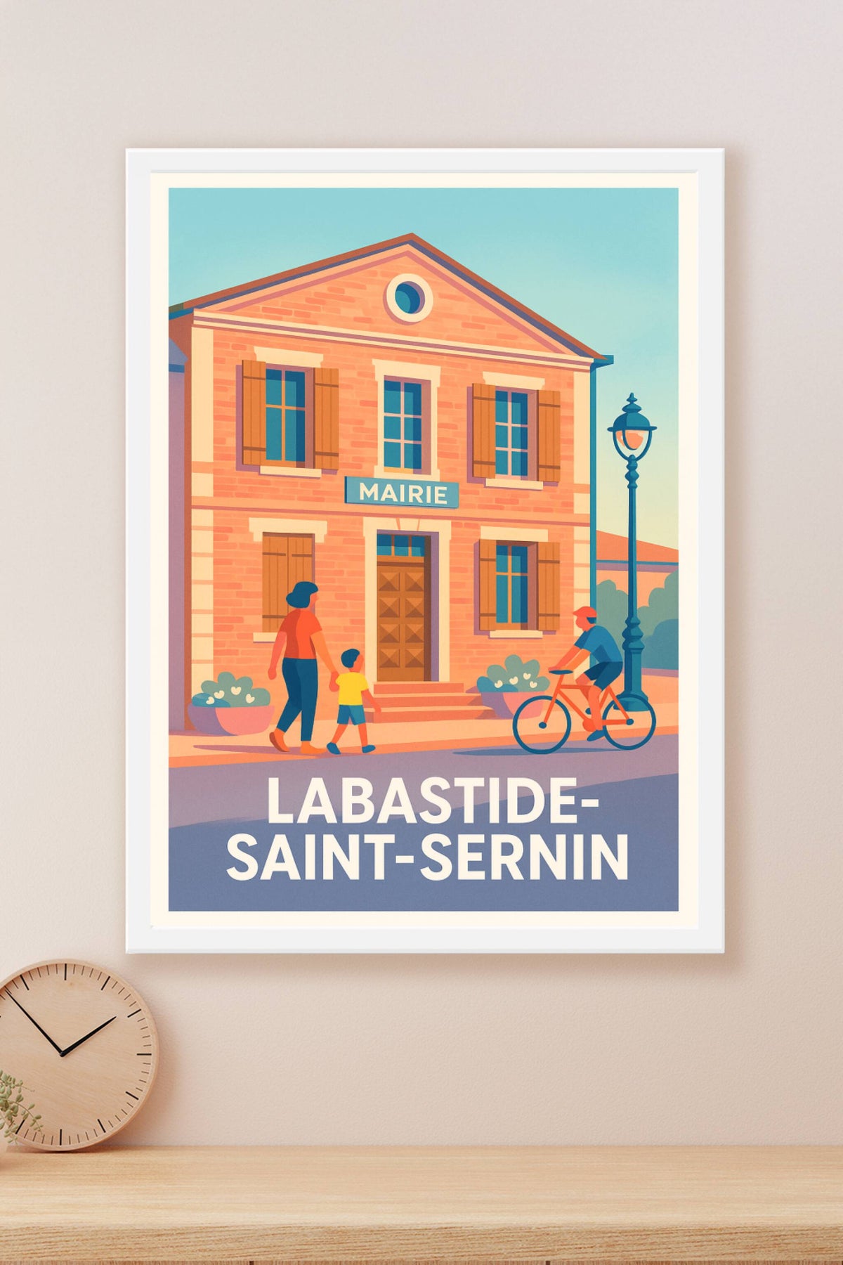 Affiche Labastide-Saint-Sernin — Charme et sérénité de la mairie · poster d'art de Labastide-Saint-Sernin