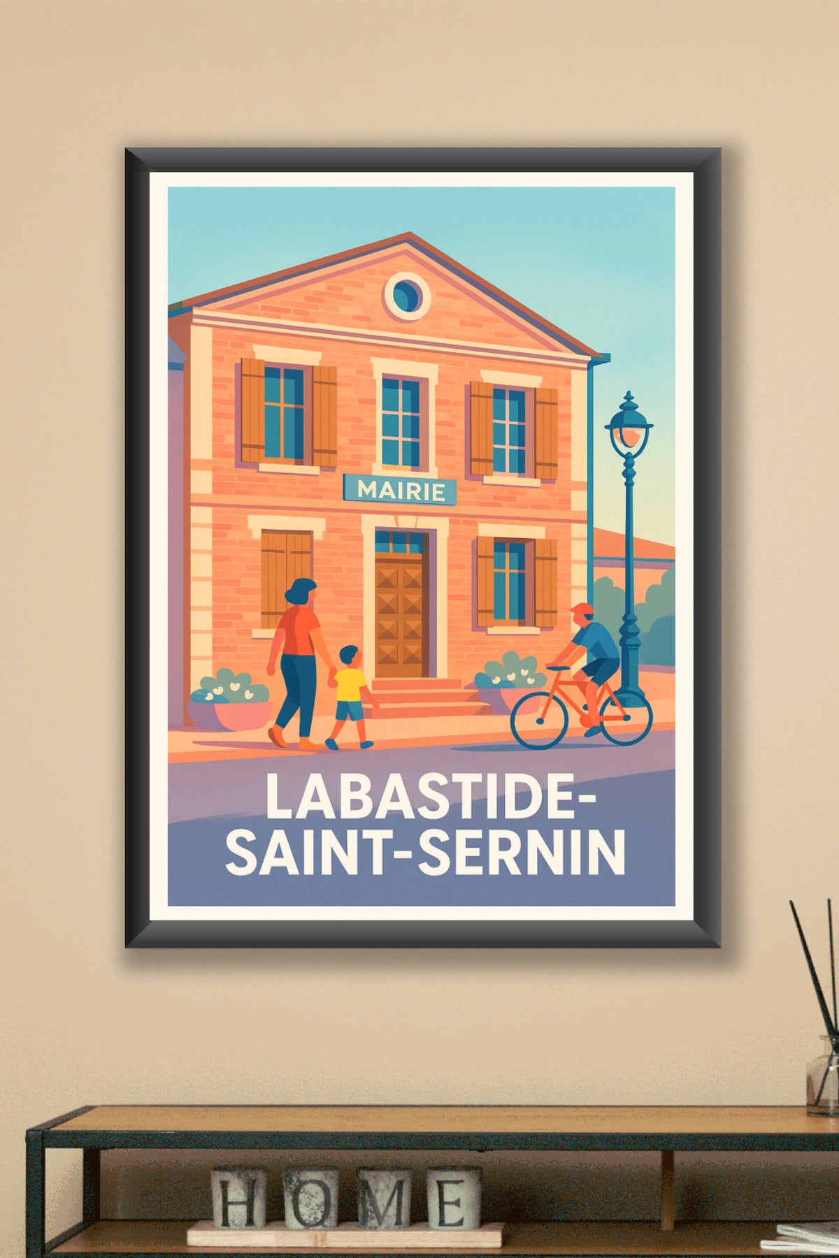 Affiche Labastide-Saint-Sernin — Charme et sérénité de la mairie · poster d'art de Labastide-Saint-Sernin