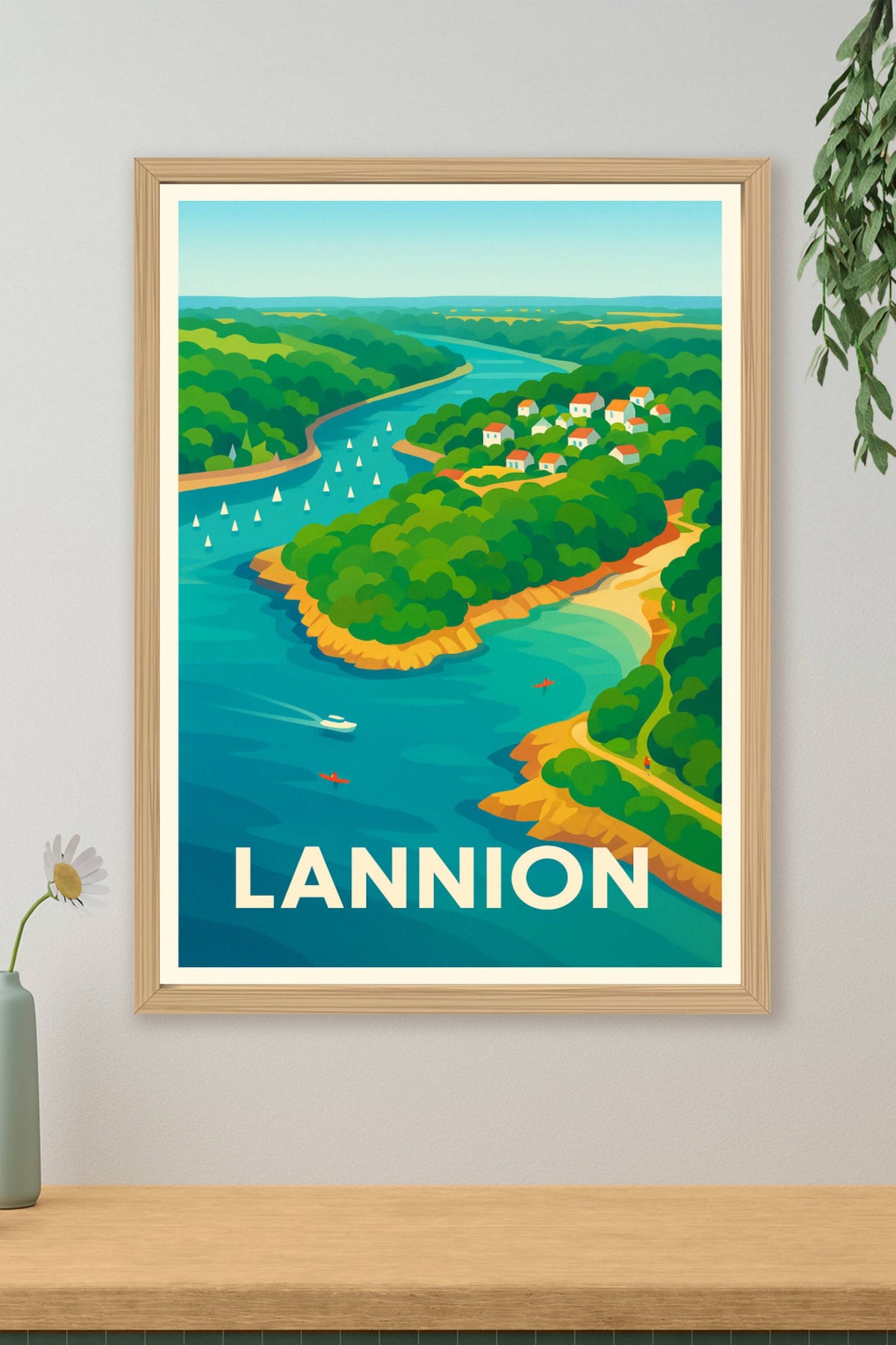 Affiche Lannion — Invitation à la Sérénité Brezhoneg · poster d'art de Lannion