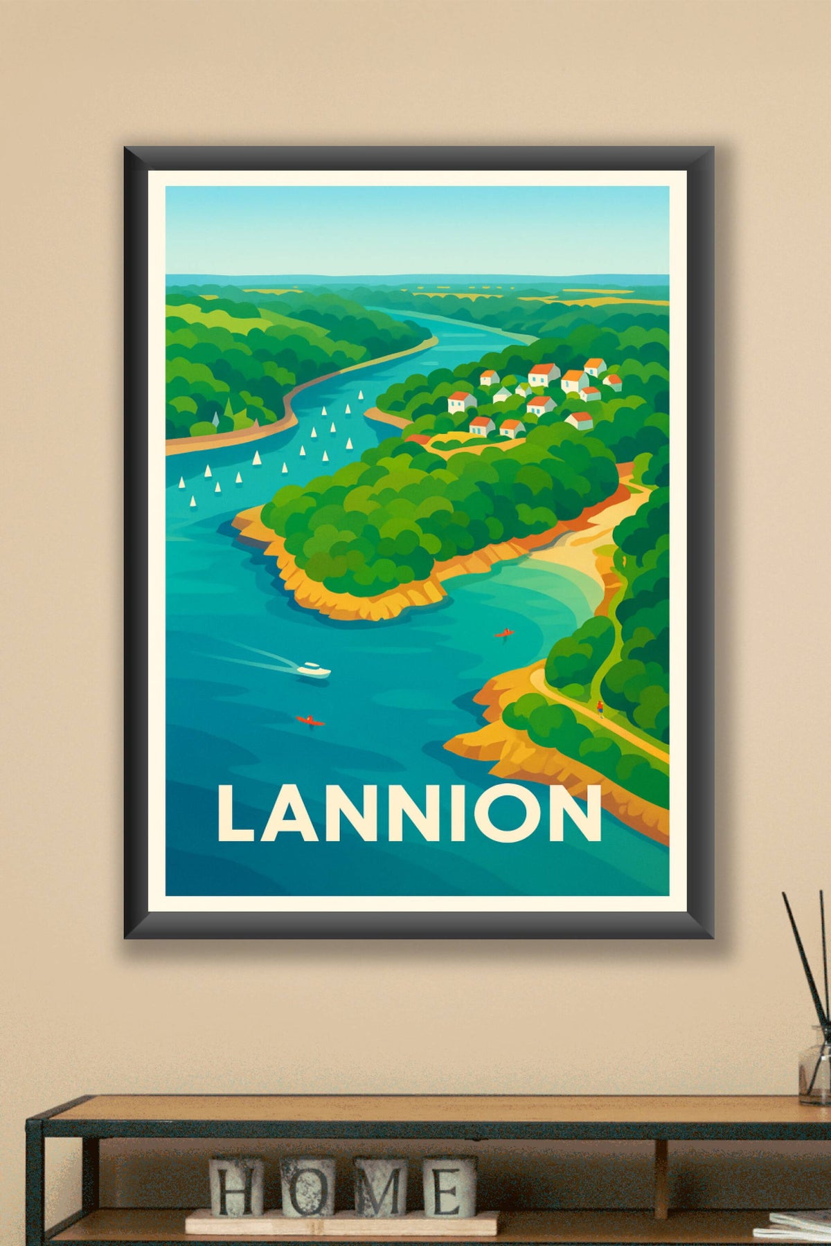 Affiche Lannion — Invitation à la Sérénité Brezhoneg · poster d'art de Lannion