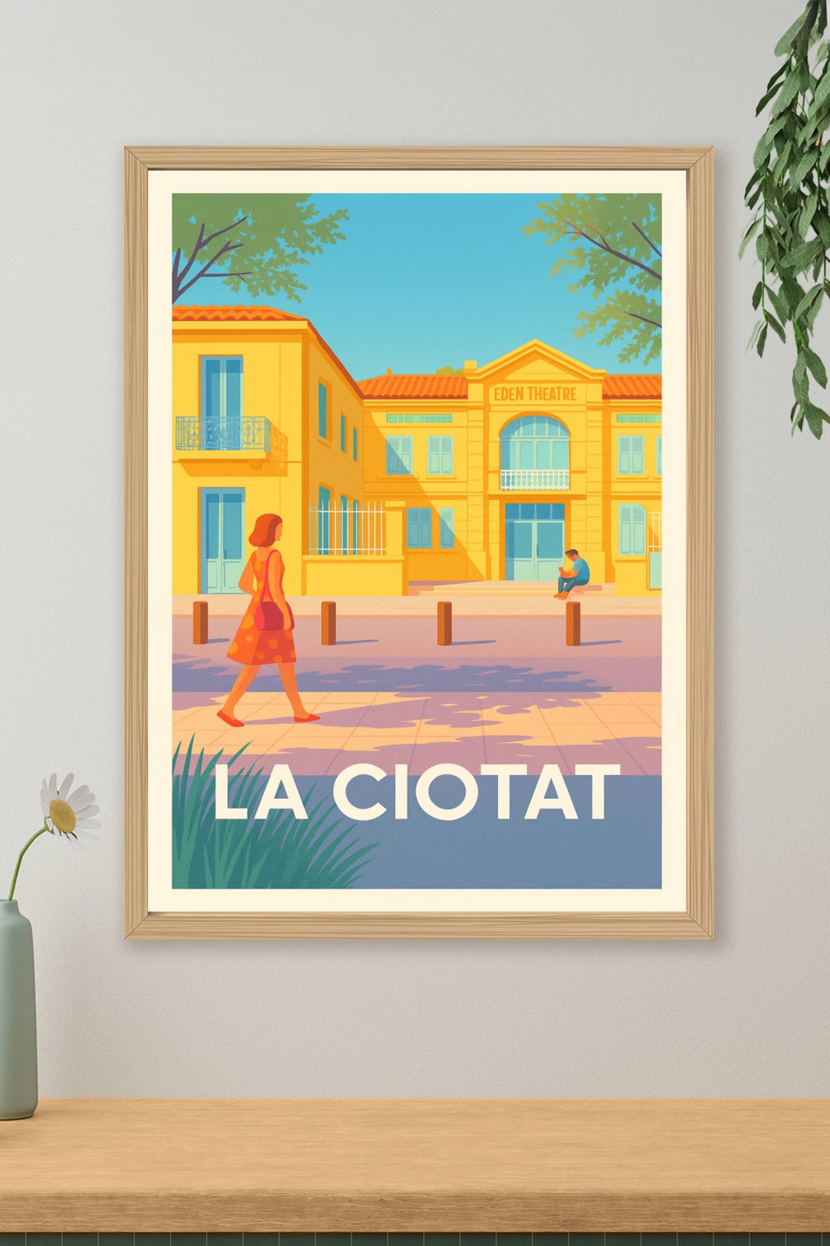 Affiche La Ciotat — Eternelle Promenade au Soleil · poster d'art de La Ciotat