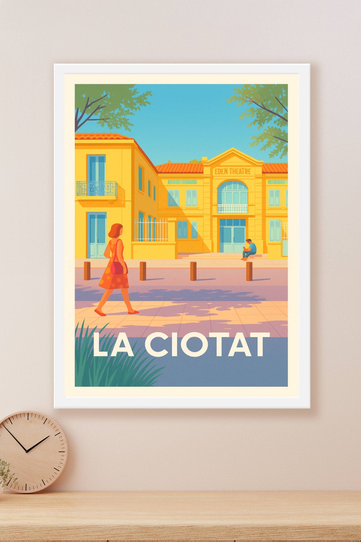 Affiche La Ciotat — Eternelle Promenade au Soleil · poster d'art de La Ciotat