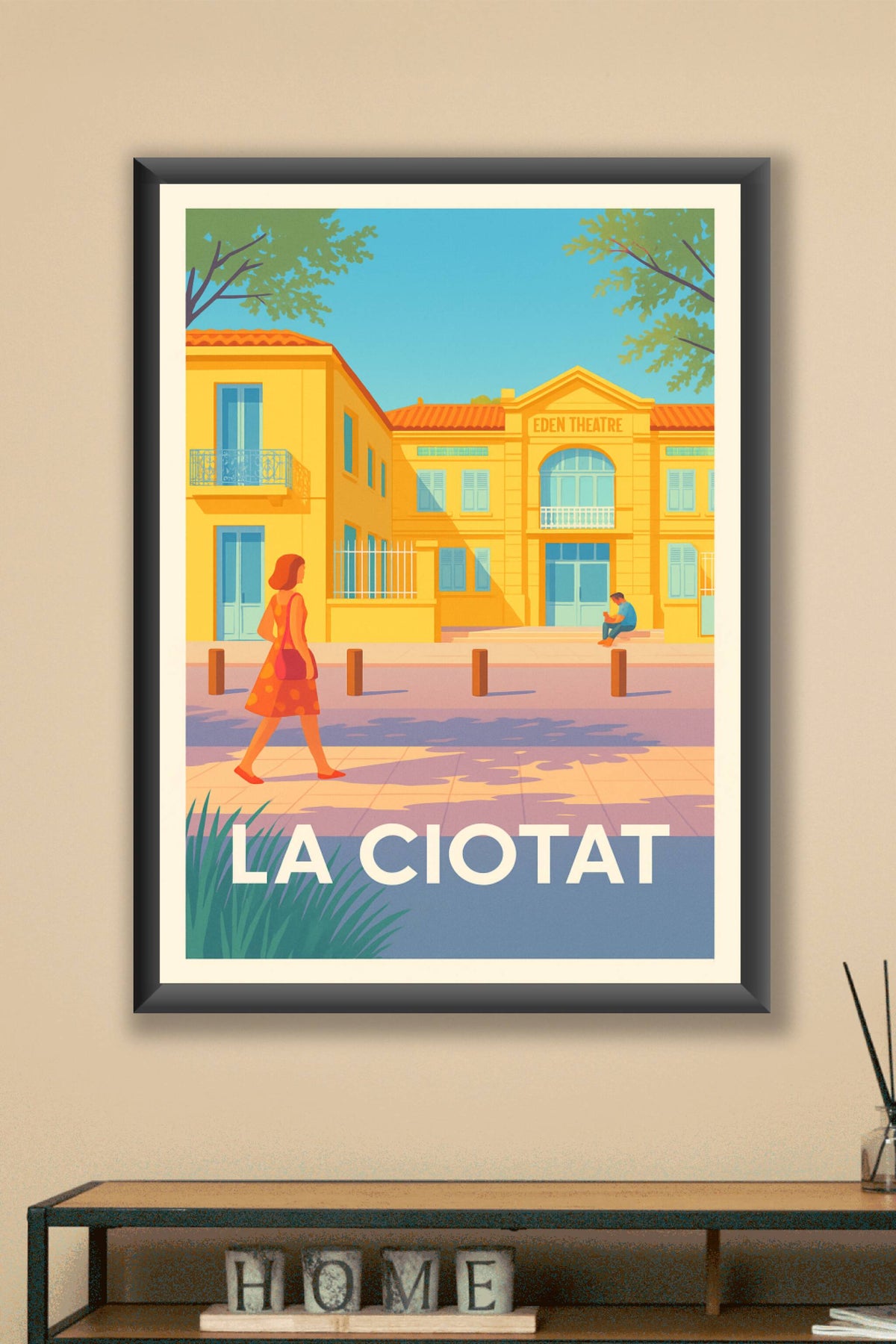 Affiche La Ciotat — Eternelle Promenade au Soleil · poster d'art de La Ciotat