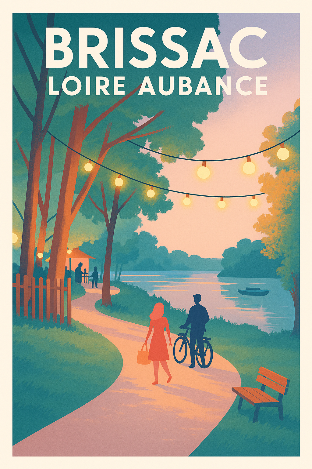 Affiche de Brissac Loire Aubance - Promenade au crépuscule au bord de l'eau