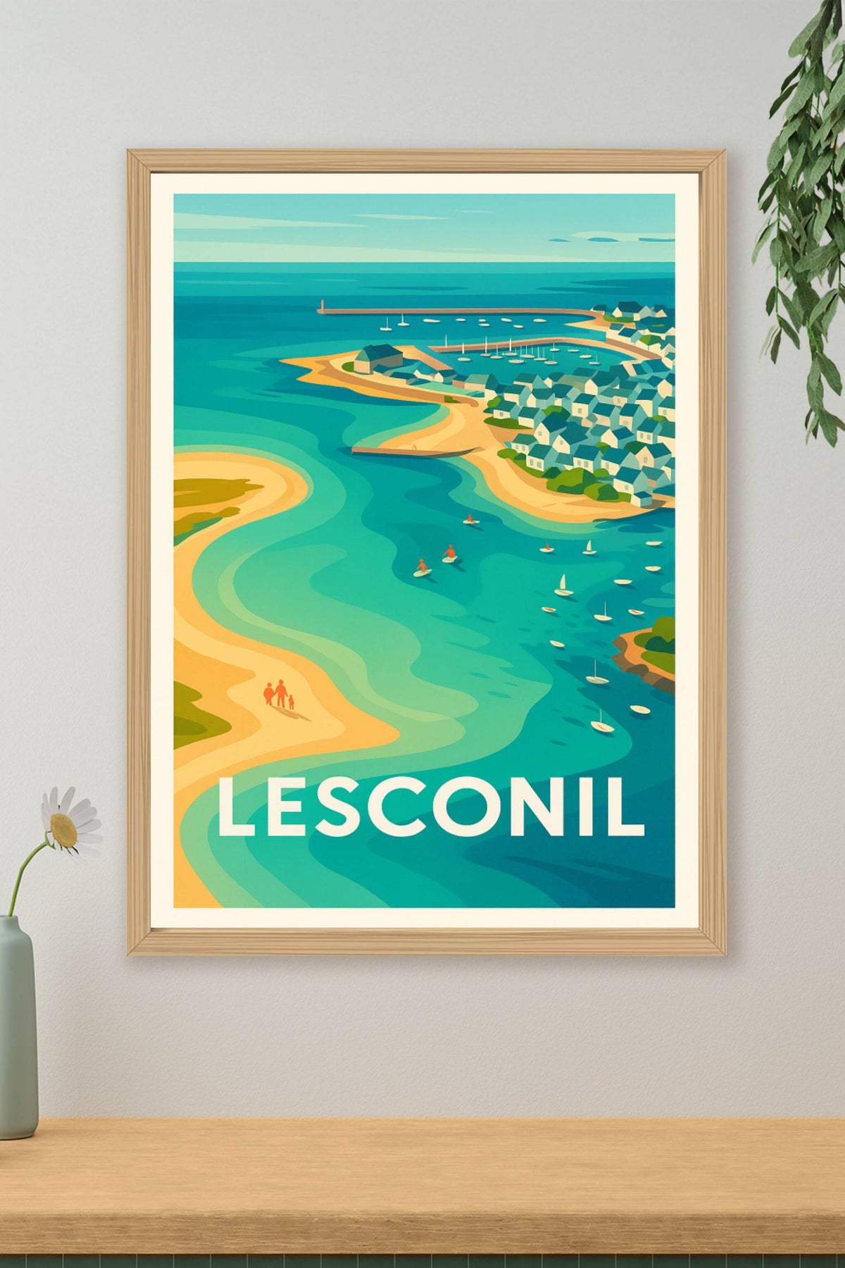 Affiche Lesconil — Escapade paisible en bord de mer · poster d'art de Lesconil