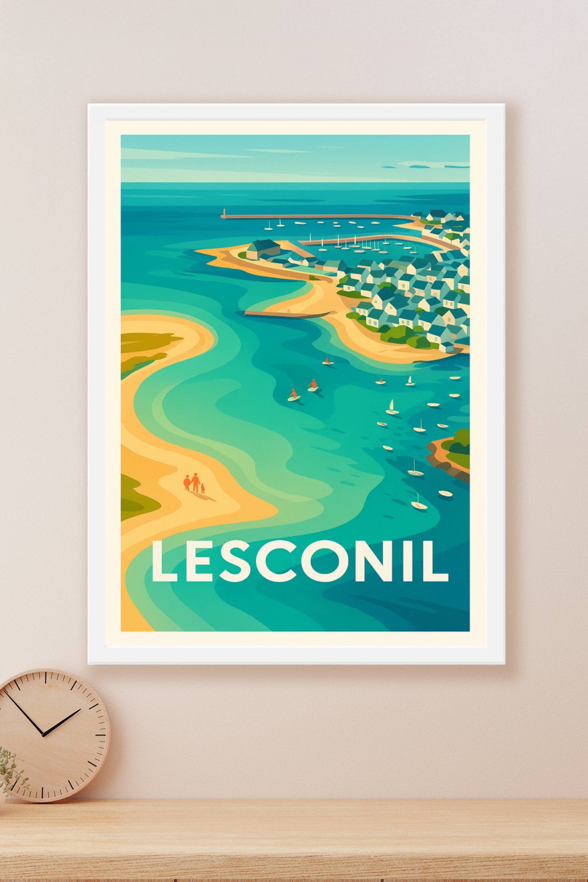 Affiche Lesconil — Escapade paisible en bord de mer · poster d'art de Lesconil