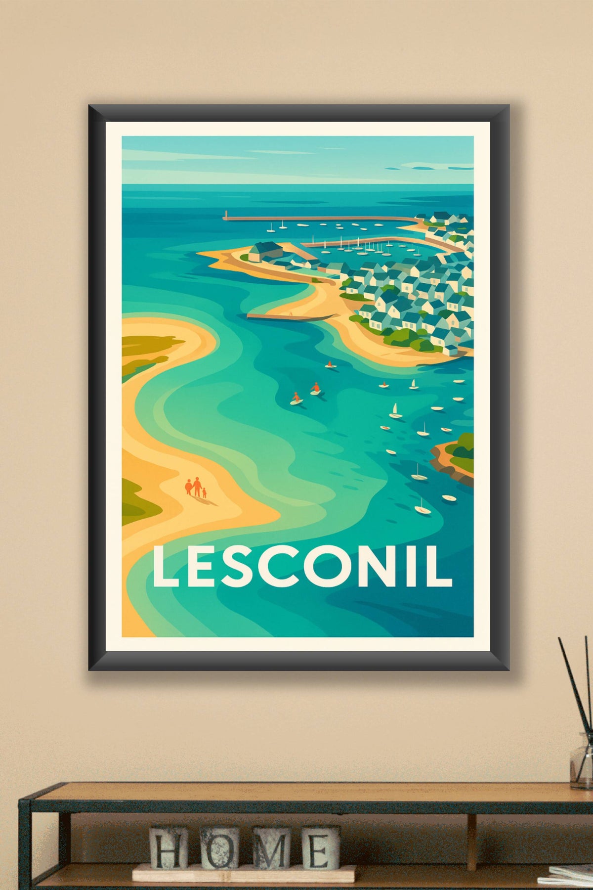 Affiche Lesconil — Escapade paisible en bord de mer · poster d'art de Lesconil