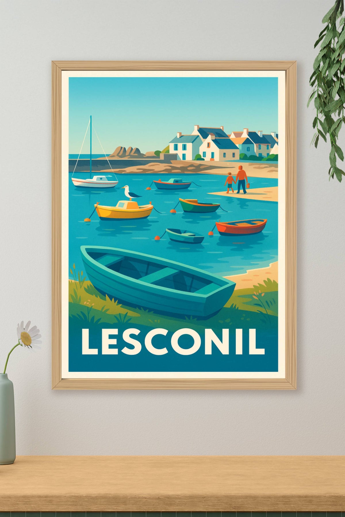 Affiche Lesconil — Escale paisible en bord de mer · poster d'art de Lesconil
