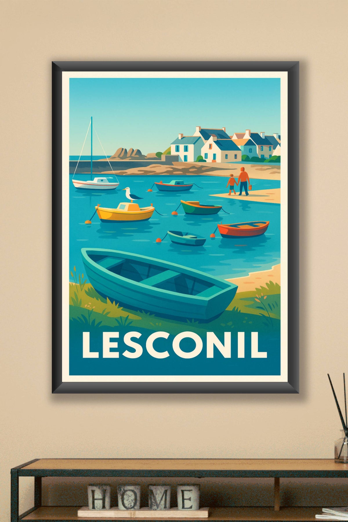Affiche Lesconil — Escale paisible en bord de mer · poster d'art de Lesconil