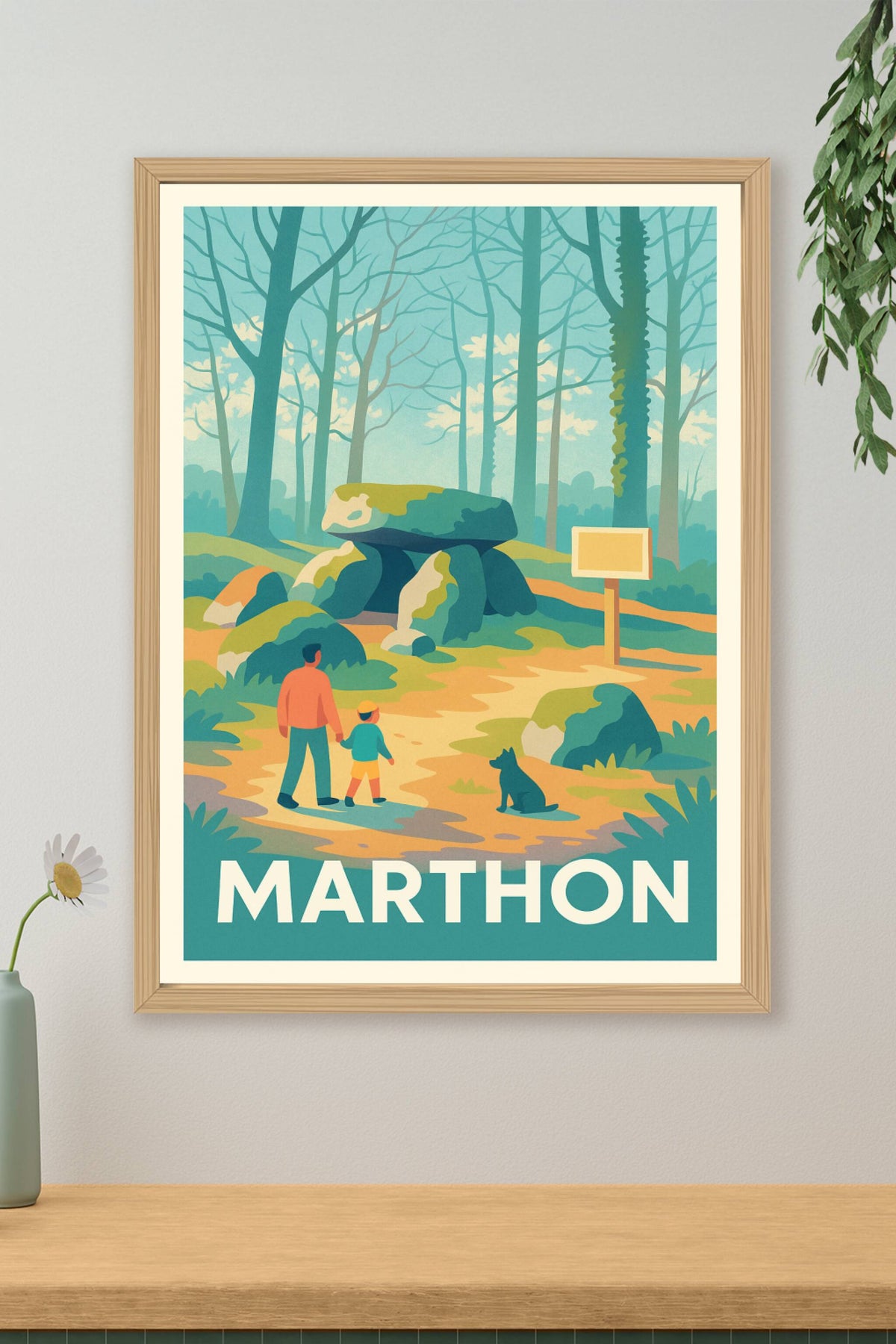 Affiche Marthon — Promenade au cœur de la nature · poster d'art de Marthon