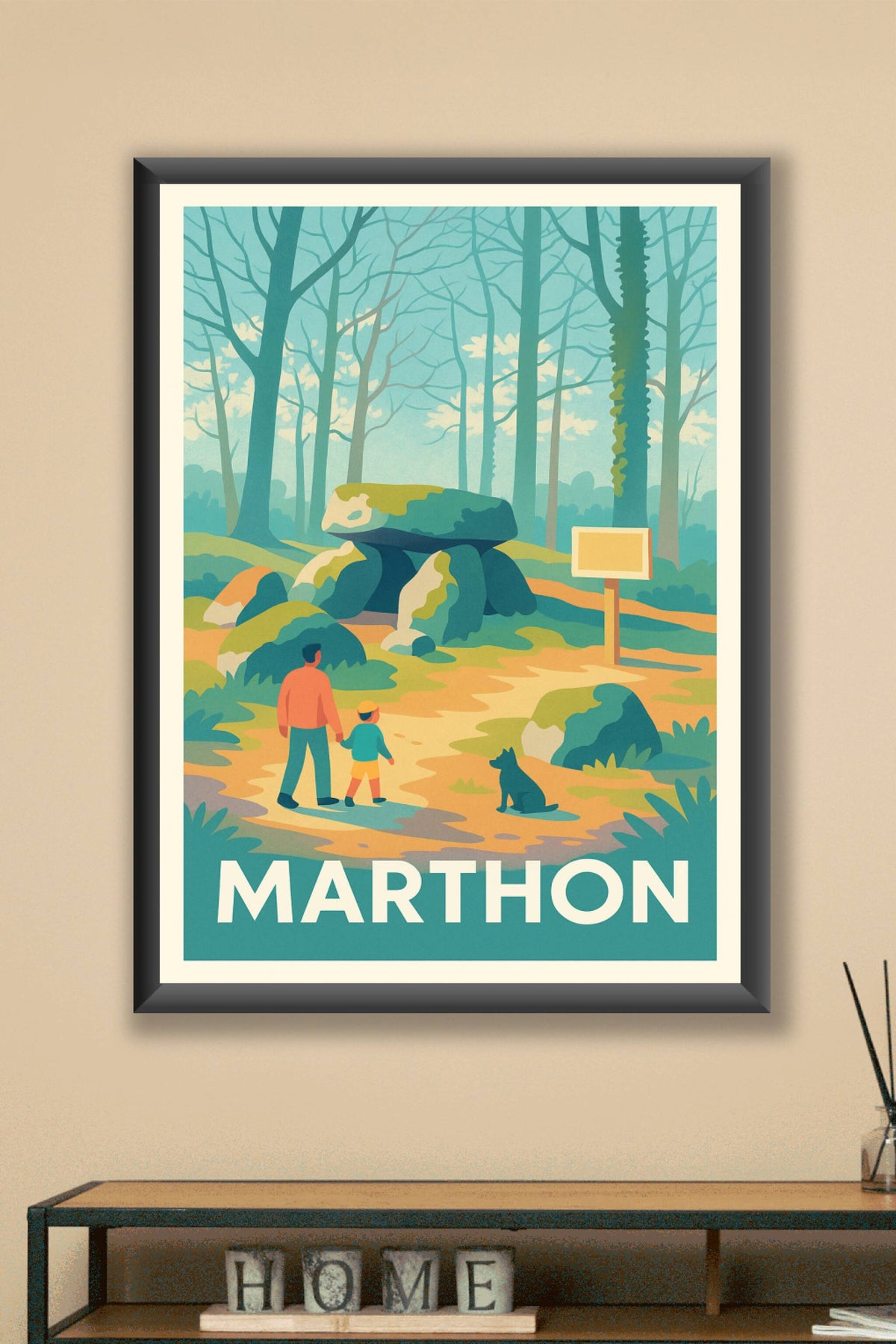 Affiche Marthon — Promenade au cœur de la nature · poster d'art de Marthon
