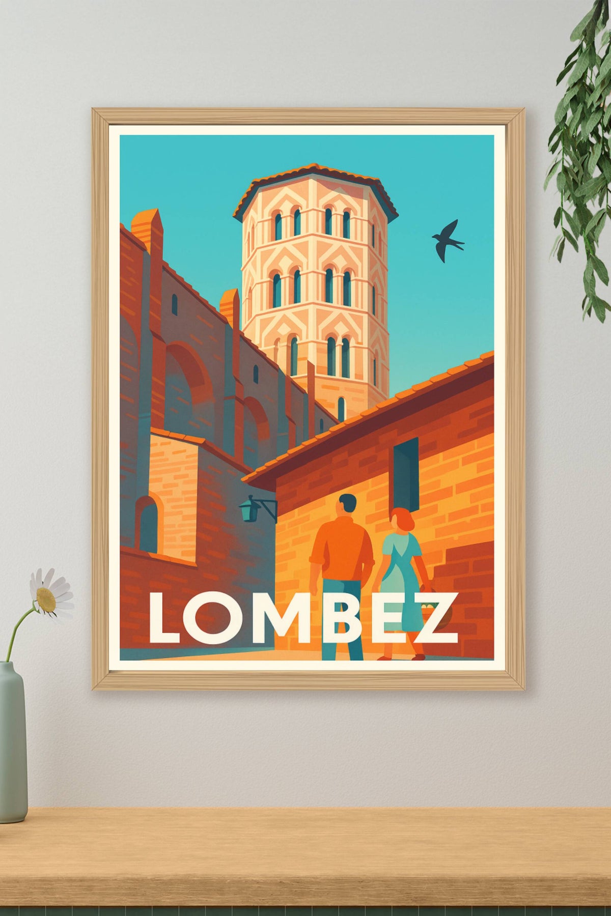 Affiche Lombez — Charme et histoire sous le ciel du Sud-Ouest · poster d'art de Lombez
