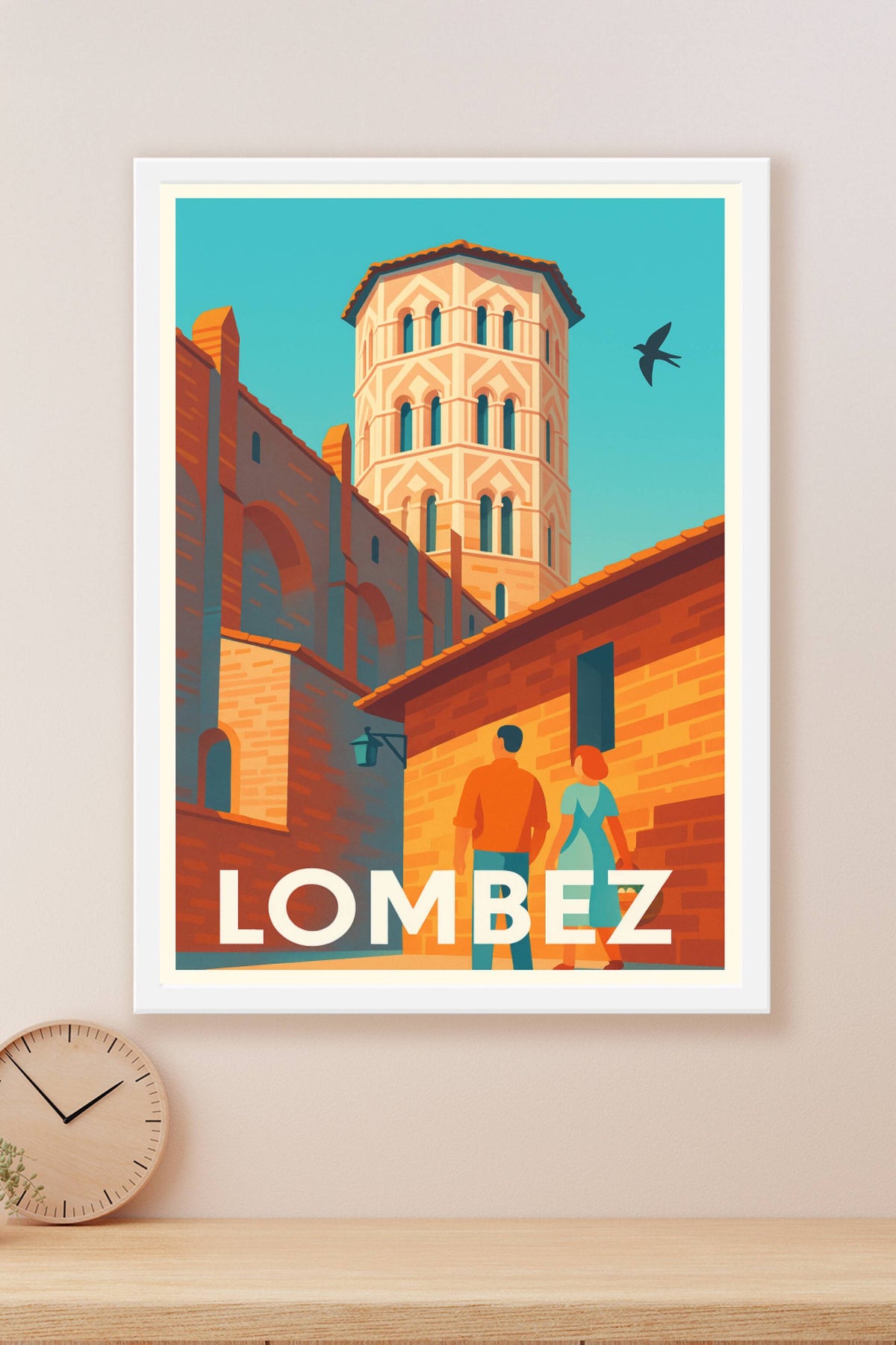 Affiche Lombez — Charme et histoire sous le ciel du Sud-Ouest · poster d'art de Lombez
