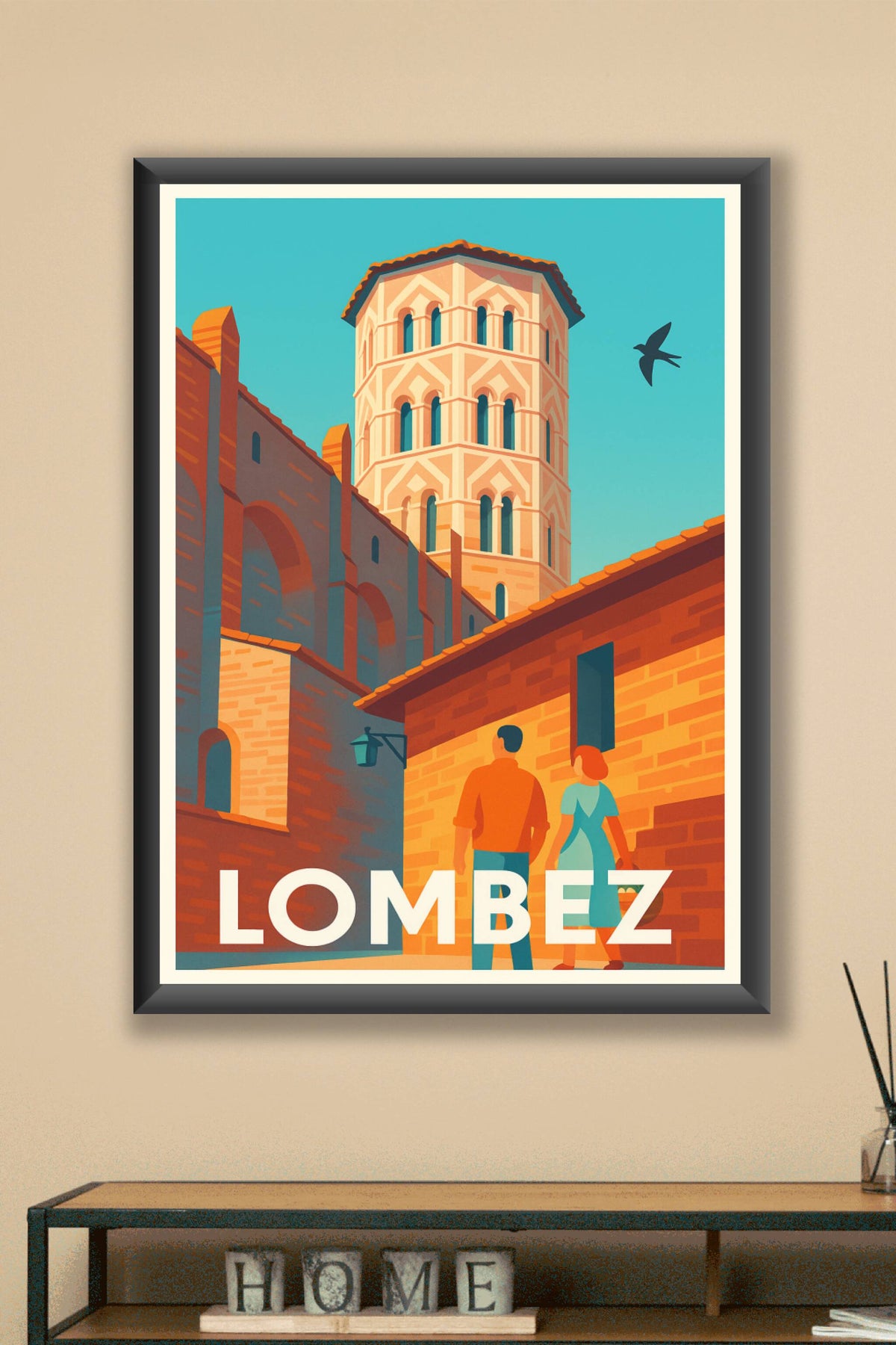 Affiche Lombez — Charme et histoire sous le ciel du Sud-Ouest · poster d'art de Lombez