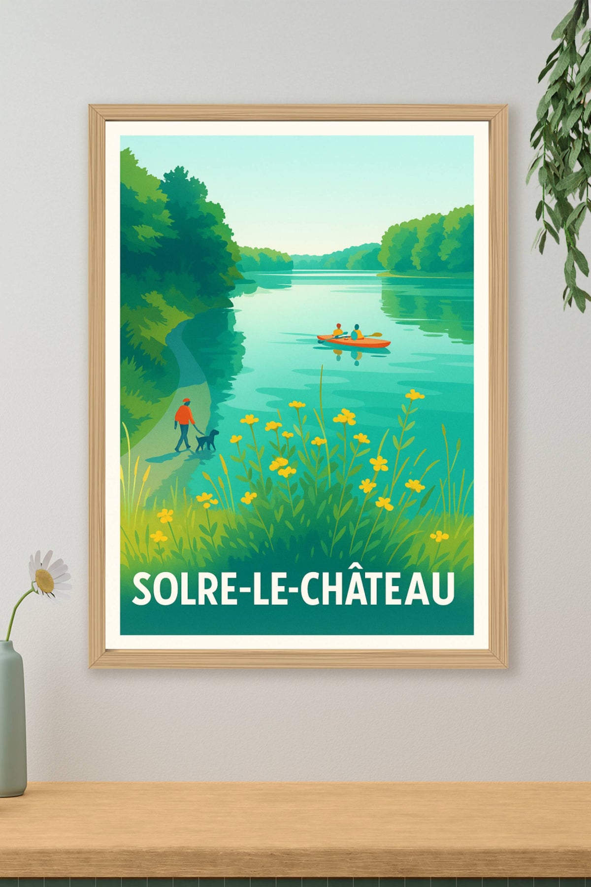 Affiche Solre-le-Château — Sérénité et nature au fil de l'eau · poster d'art de Solre-le-Château