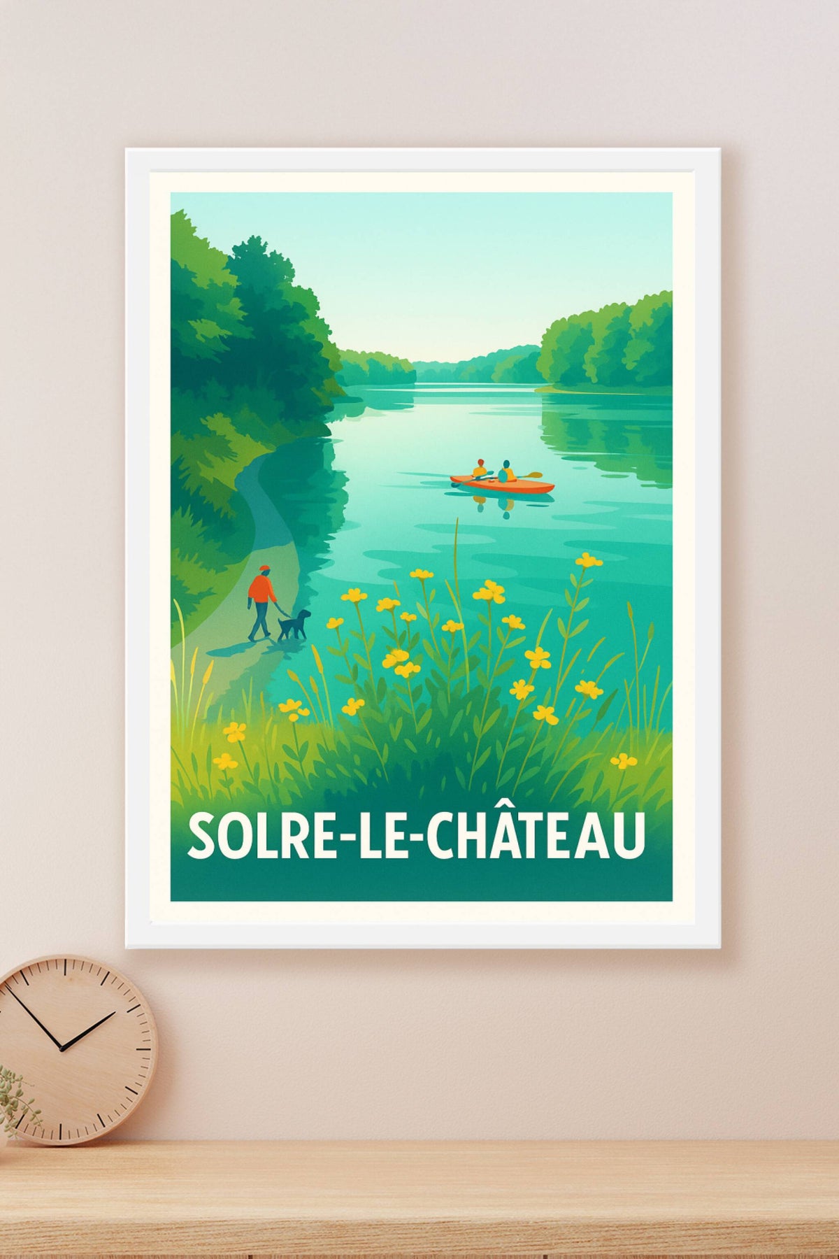Affiche Solre-le-Château — Sérénité et nature au fil de l'eau · poster d'art de Solre-le-Château