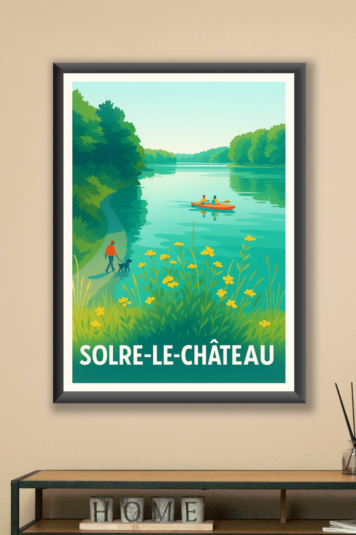 Affiche Solre-le-Château — Sérénité et nature au fil de l'eau · poster d'art de Solre-le-Château
