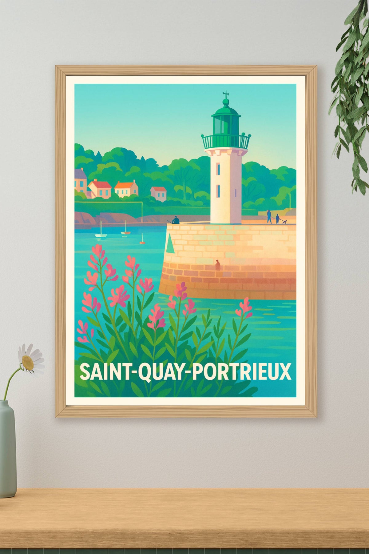 Affiche Saint-Quay-Portrieux — Charme côtier et lumière bretonne · poster d'art de Saint-Quay-Portrieux