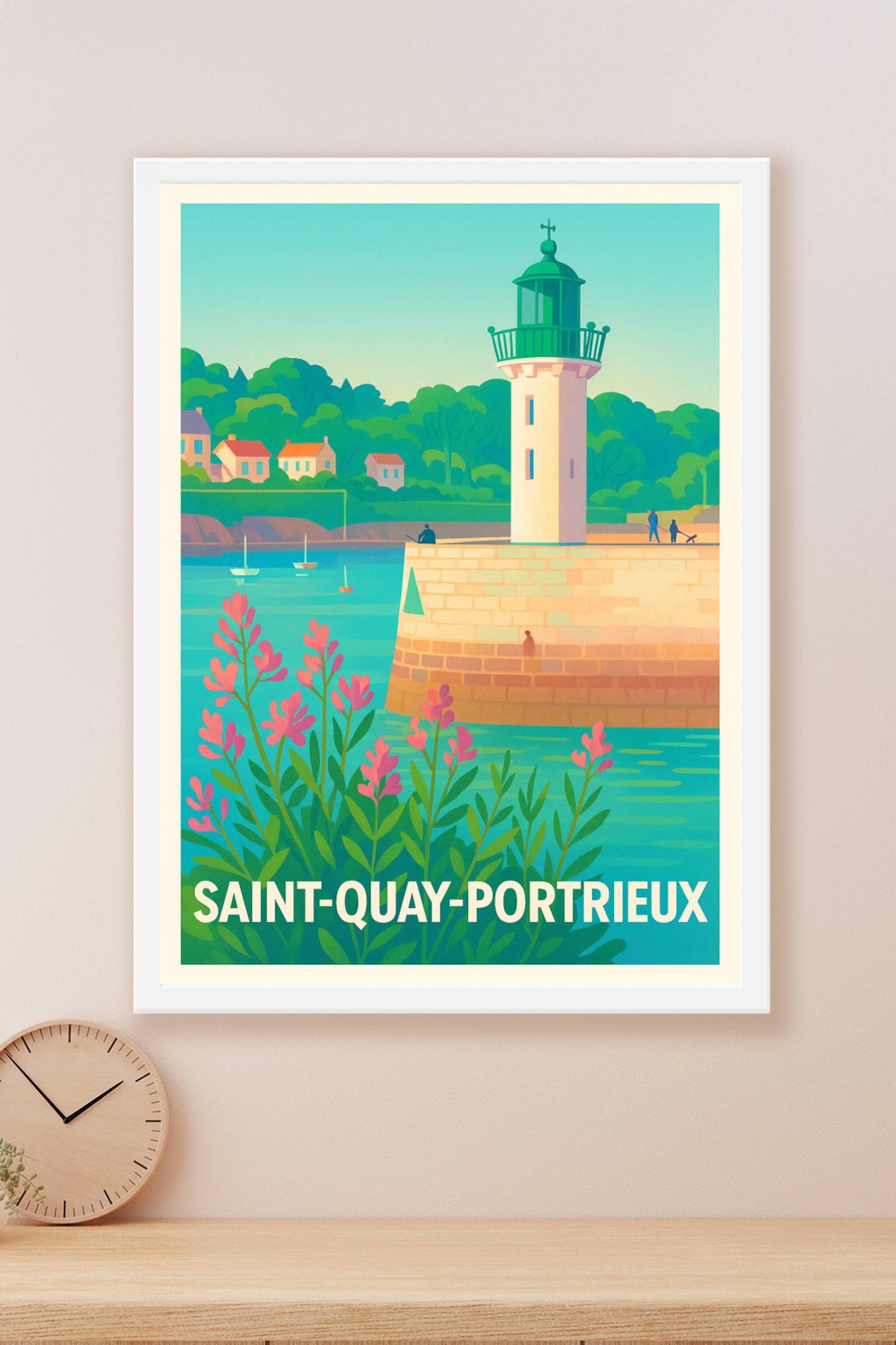 Affiche Saint-Quay-Portrieux — Charme côtier et lumière bretonne · poster d'art de Saint-Quay-Portrieux