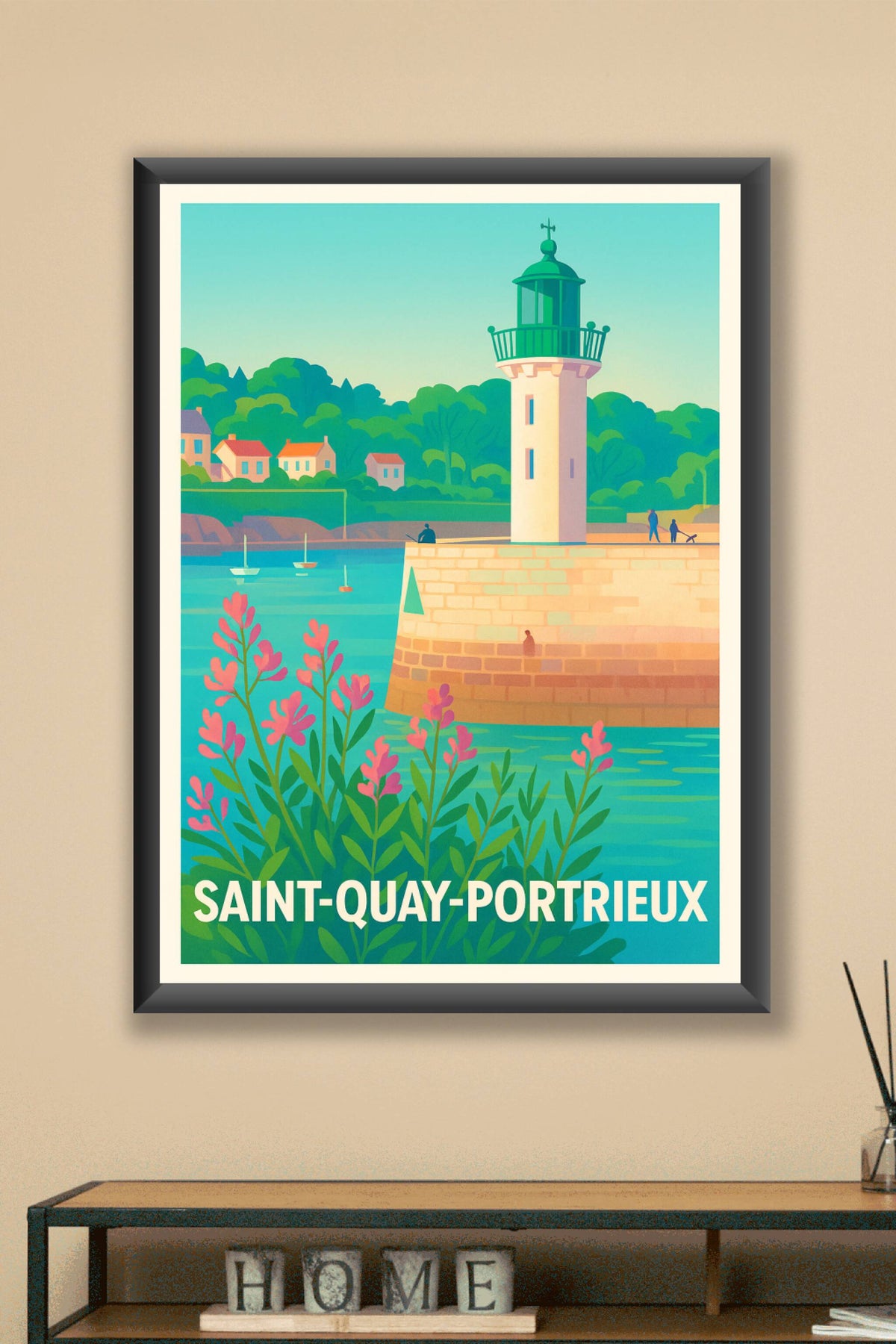 Affiche Saint-Quay-Portrieux — Charme côtier et lumière bretonne · poster d'art de Saint-Quay-Portrieux